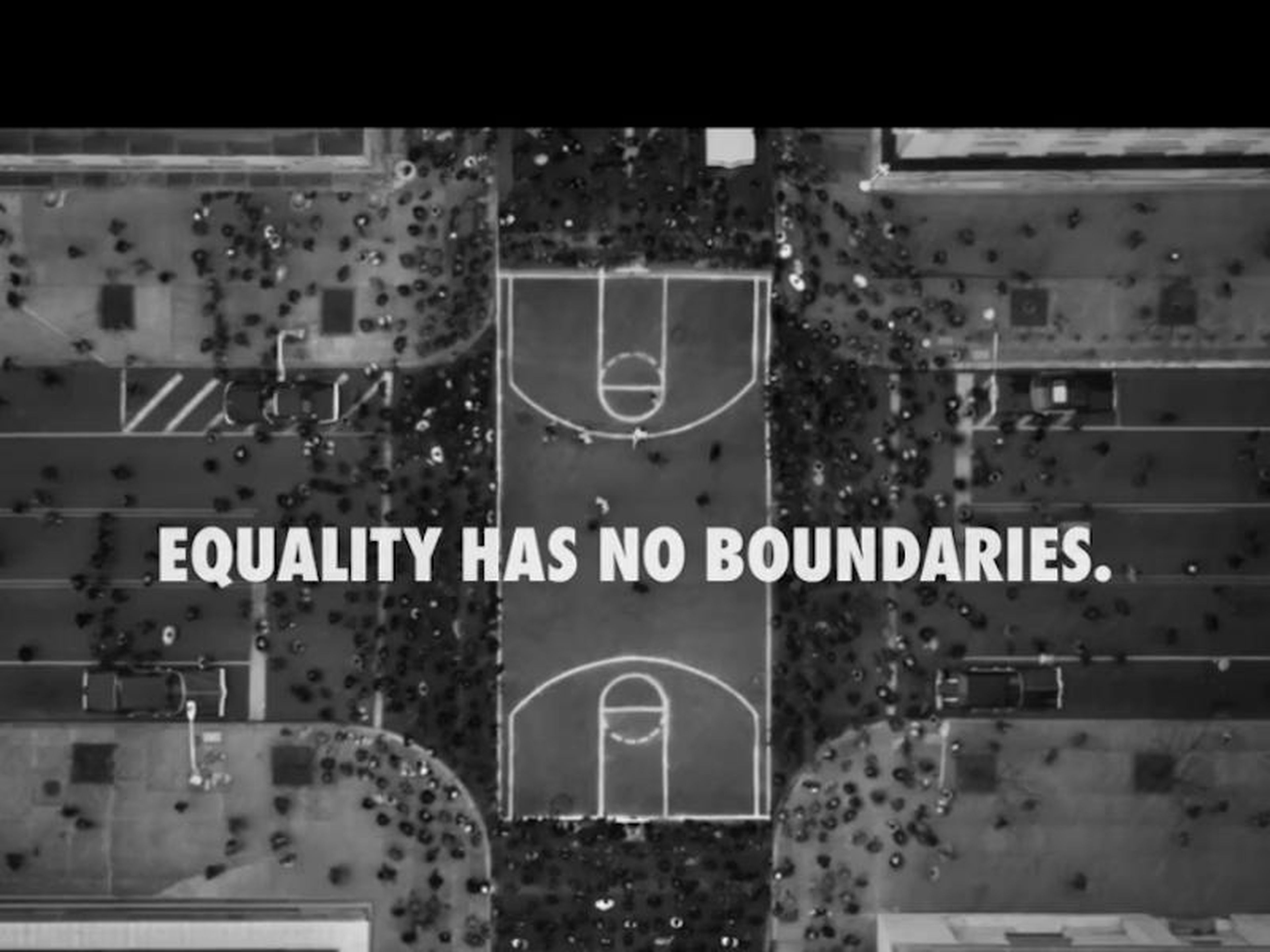 Nike's 2017 "Equality" campaign featured black athletes like LeBron James, Serena Williams, Gabby Douglas, and Kevin Durant, along with actor Michael B. Jordan talking of the parallels between equality in sports and equality in