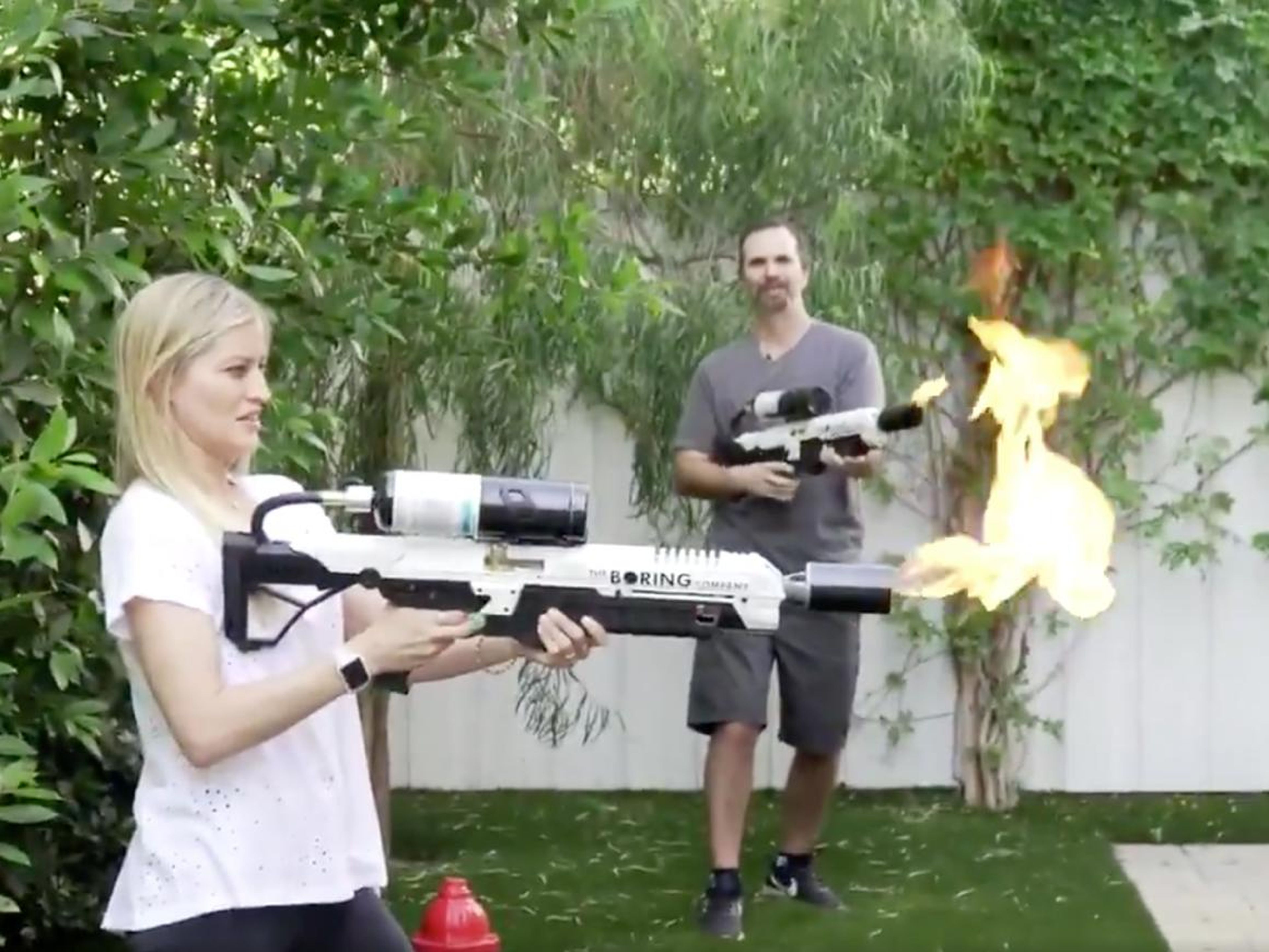One branded product Tesla hasn't offered its fans is a flamethrower.
