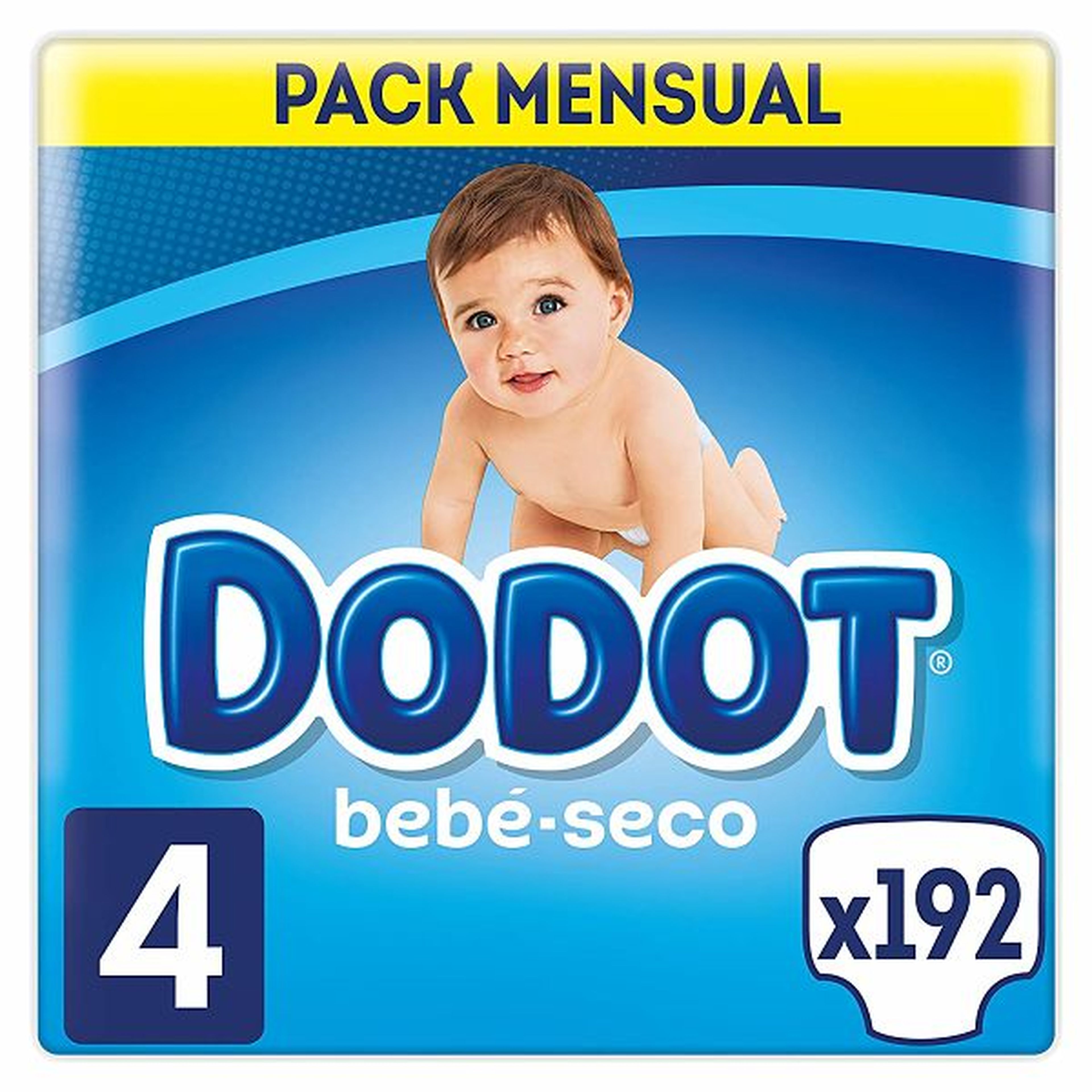 Un paquete de 192 pañales Dodot Bebé-Seco