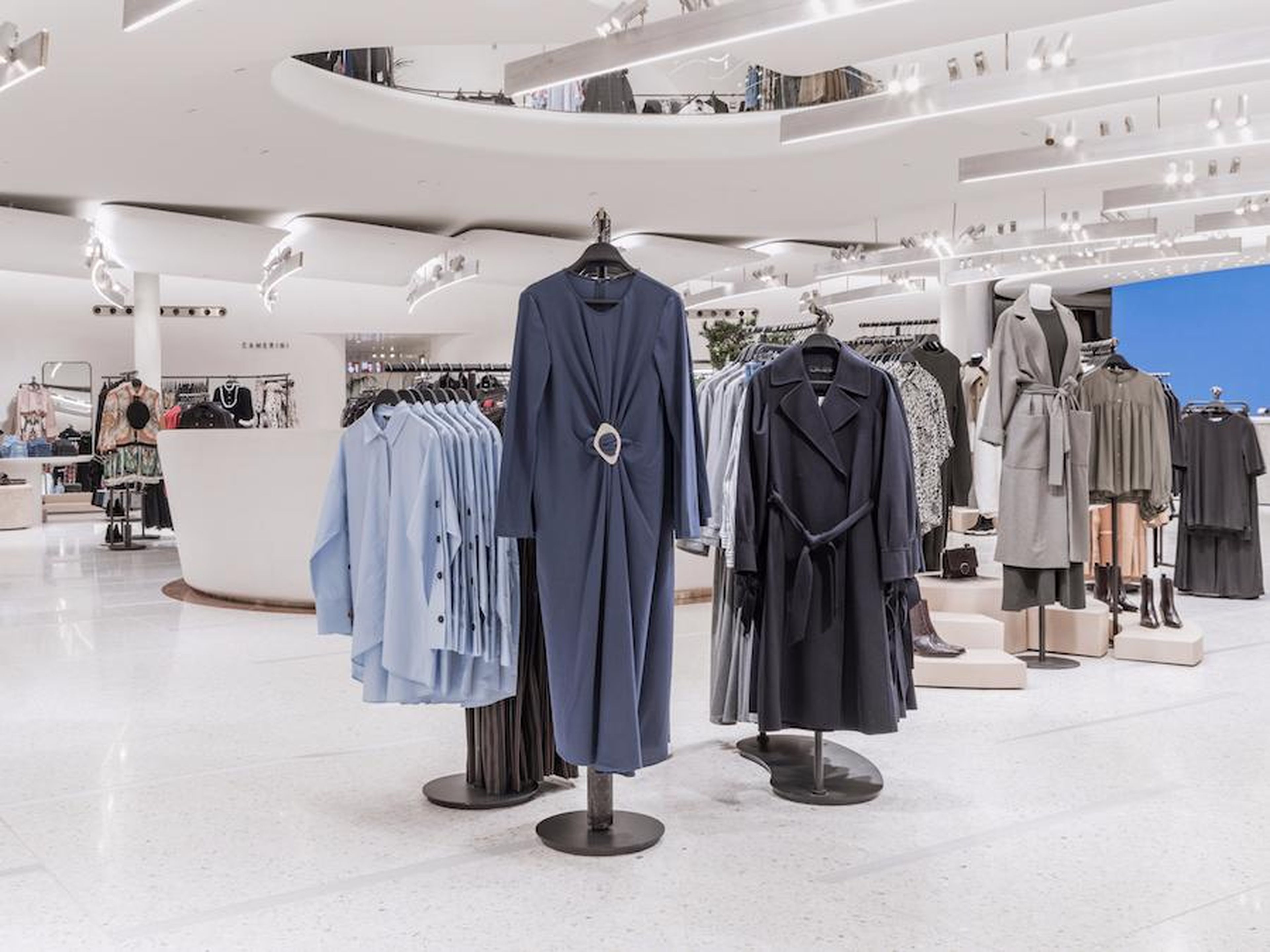 Zara has grown from having one store in La Coruña to 2,238 locations in 96 countries around the world. This photograph shows the womenswear display at a Zara store in Milan.
