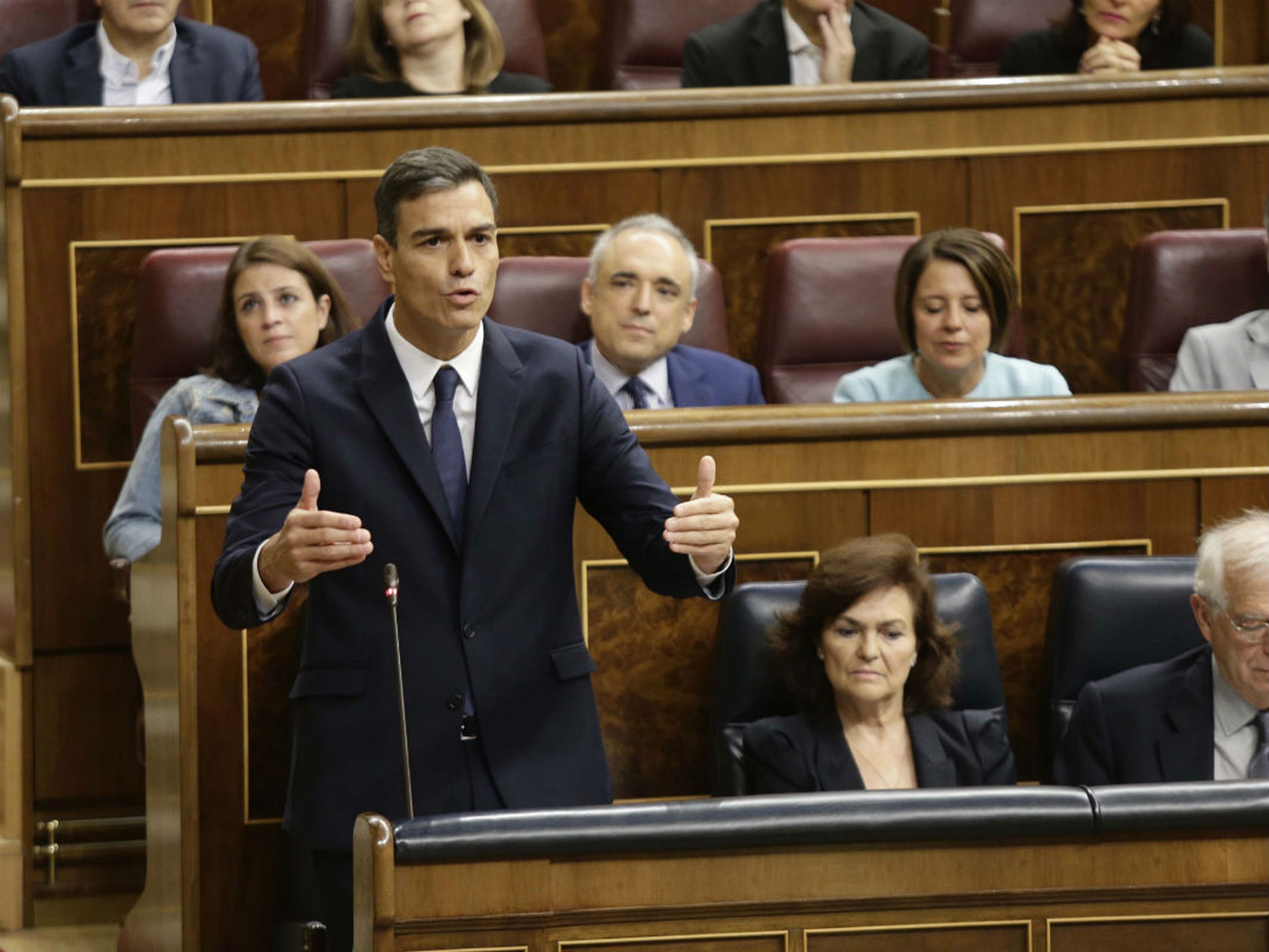 Pedro Sánchez, durante una sesión en el Congreso