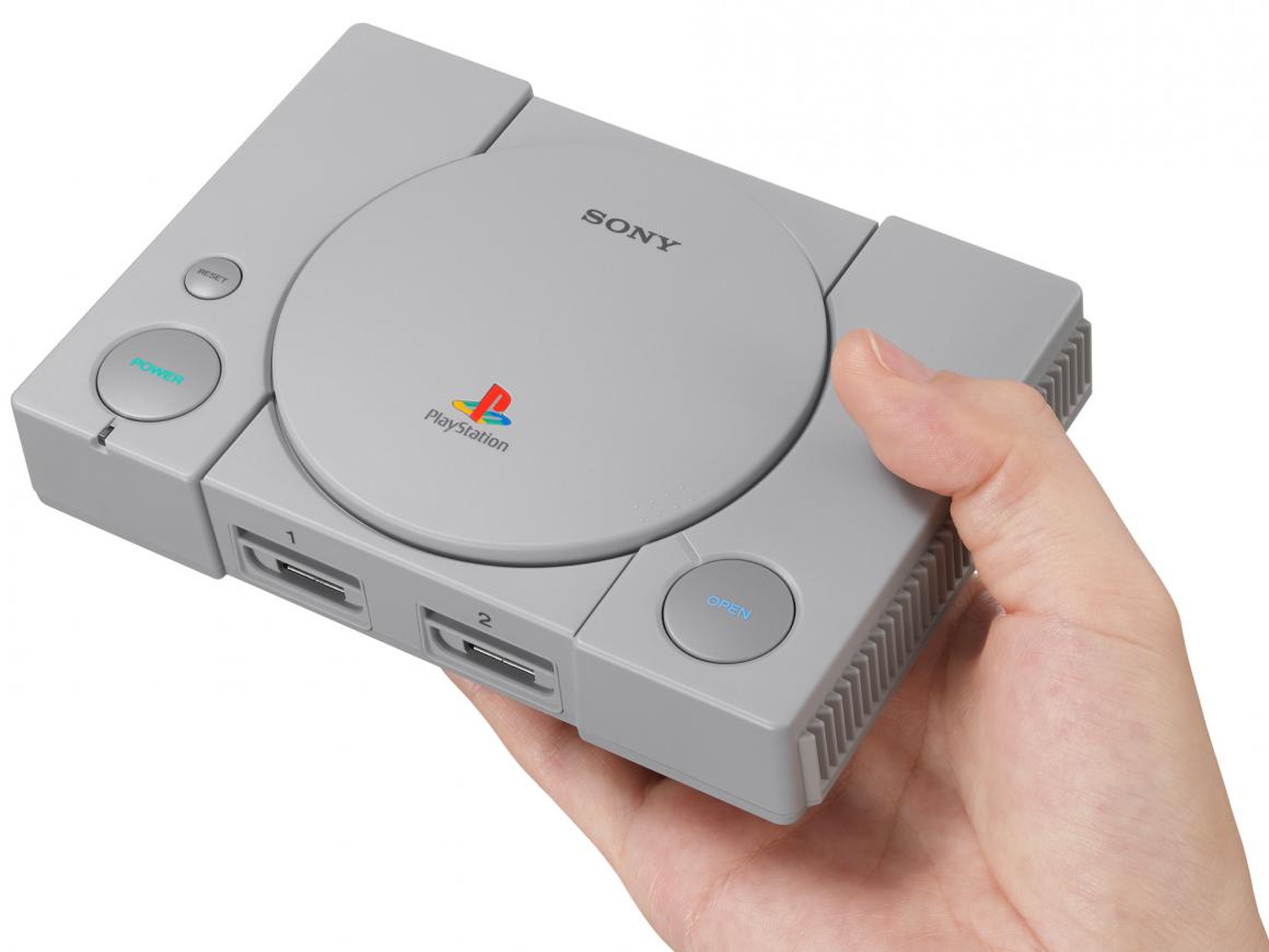 The PlayStation Classic is small enough to hold in your hand.