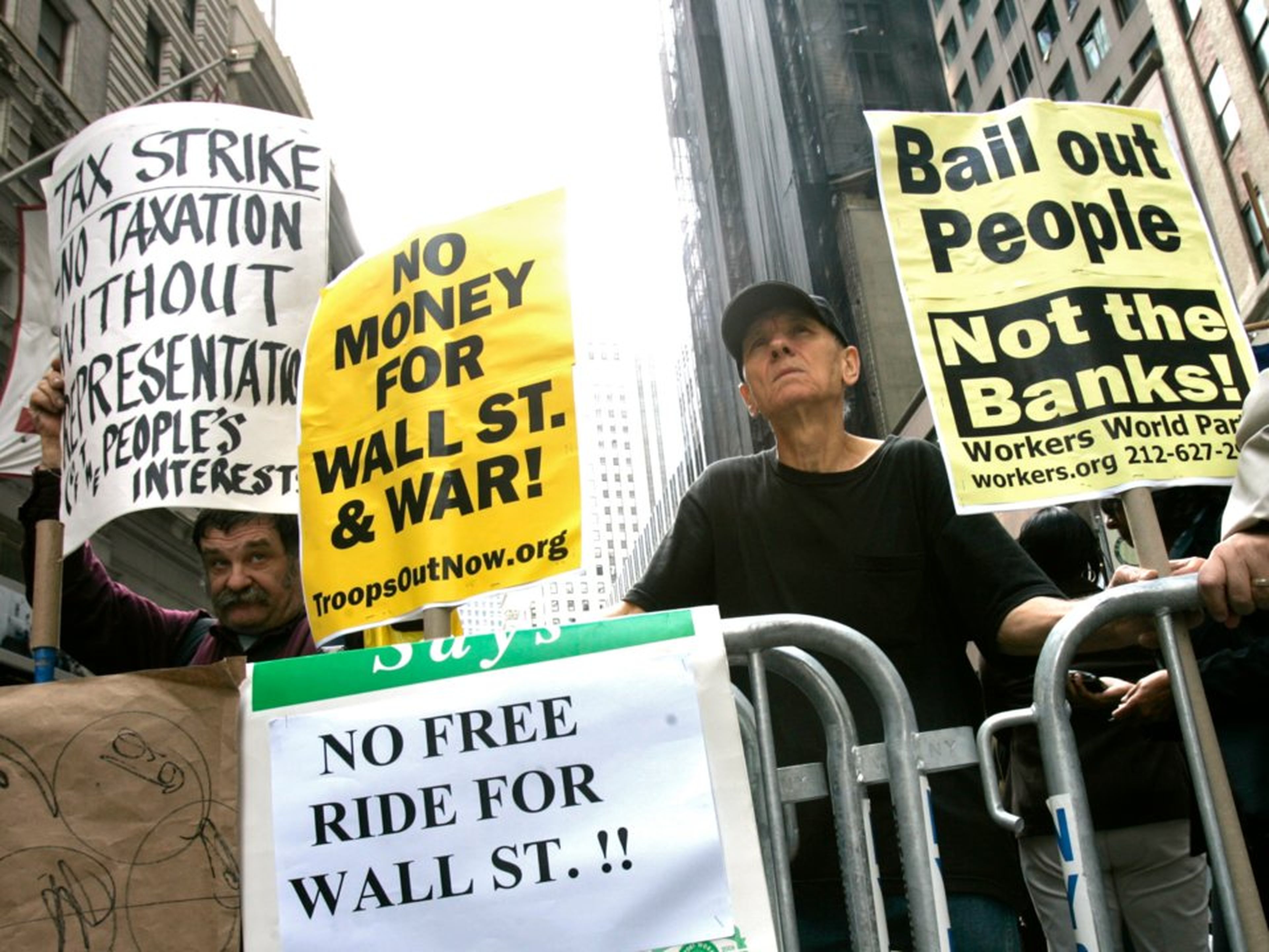 Protestas crisis financieras EEUU