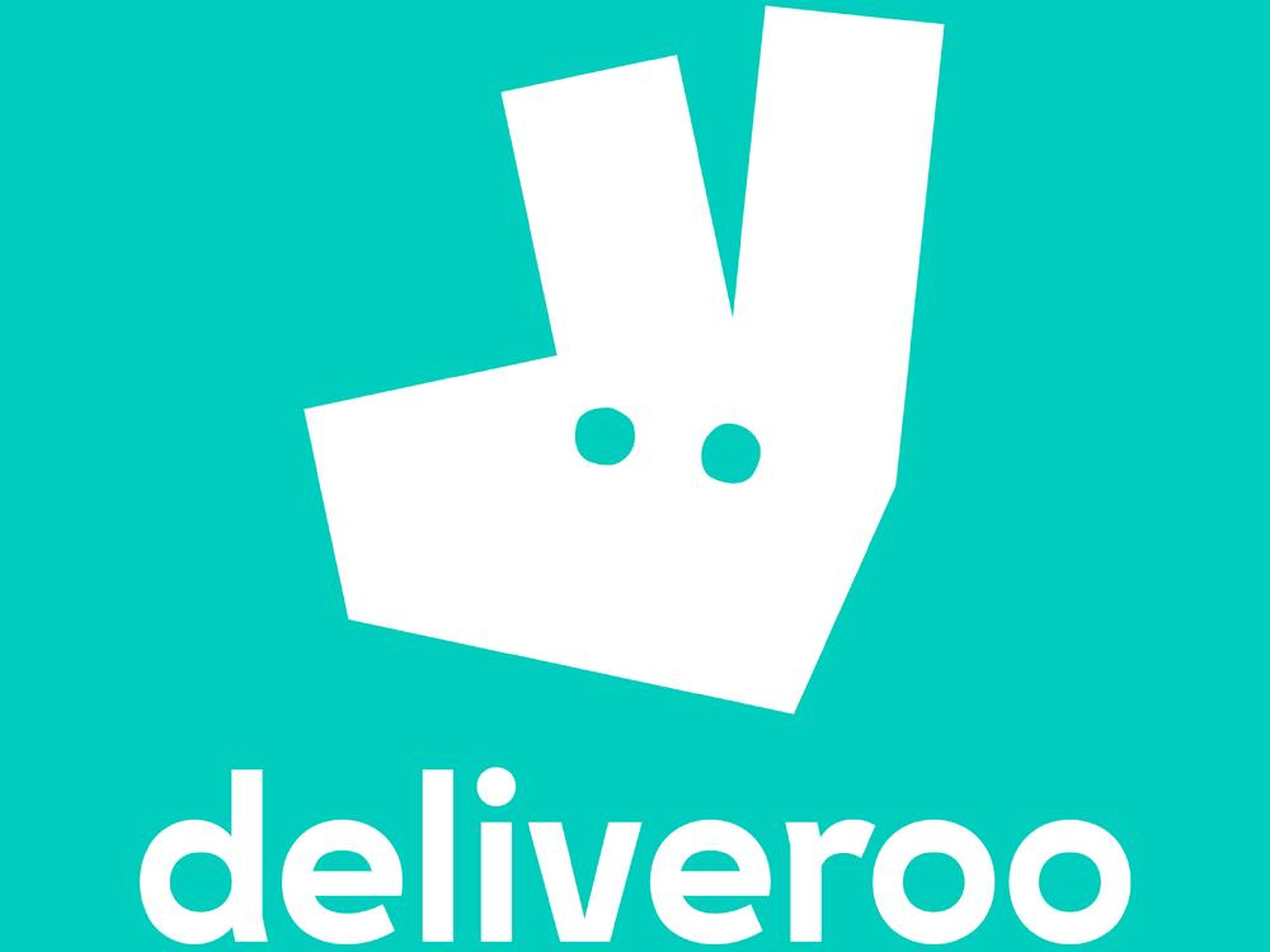 The new geometric Deliveroo logo, which is still intended to portray a kangaroo.