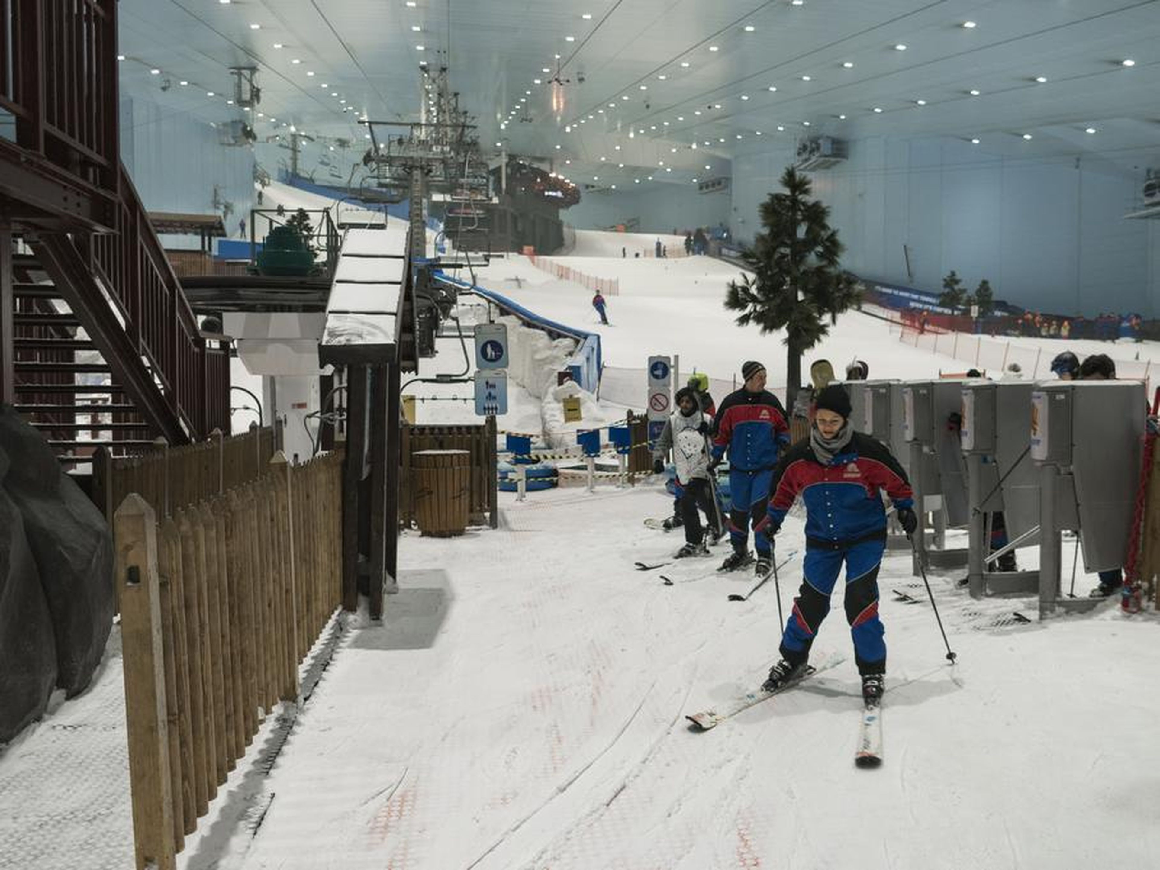"Shopping mecca of the Middle East and haven for foreigners and expats. Where else can you ski inside a mall in 90 degree heat? But, guess what? The whole place is fake! Get a real life, go to a real mountain, and ski in real