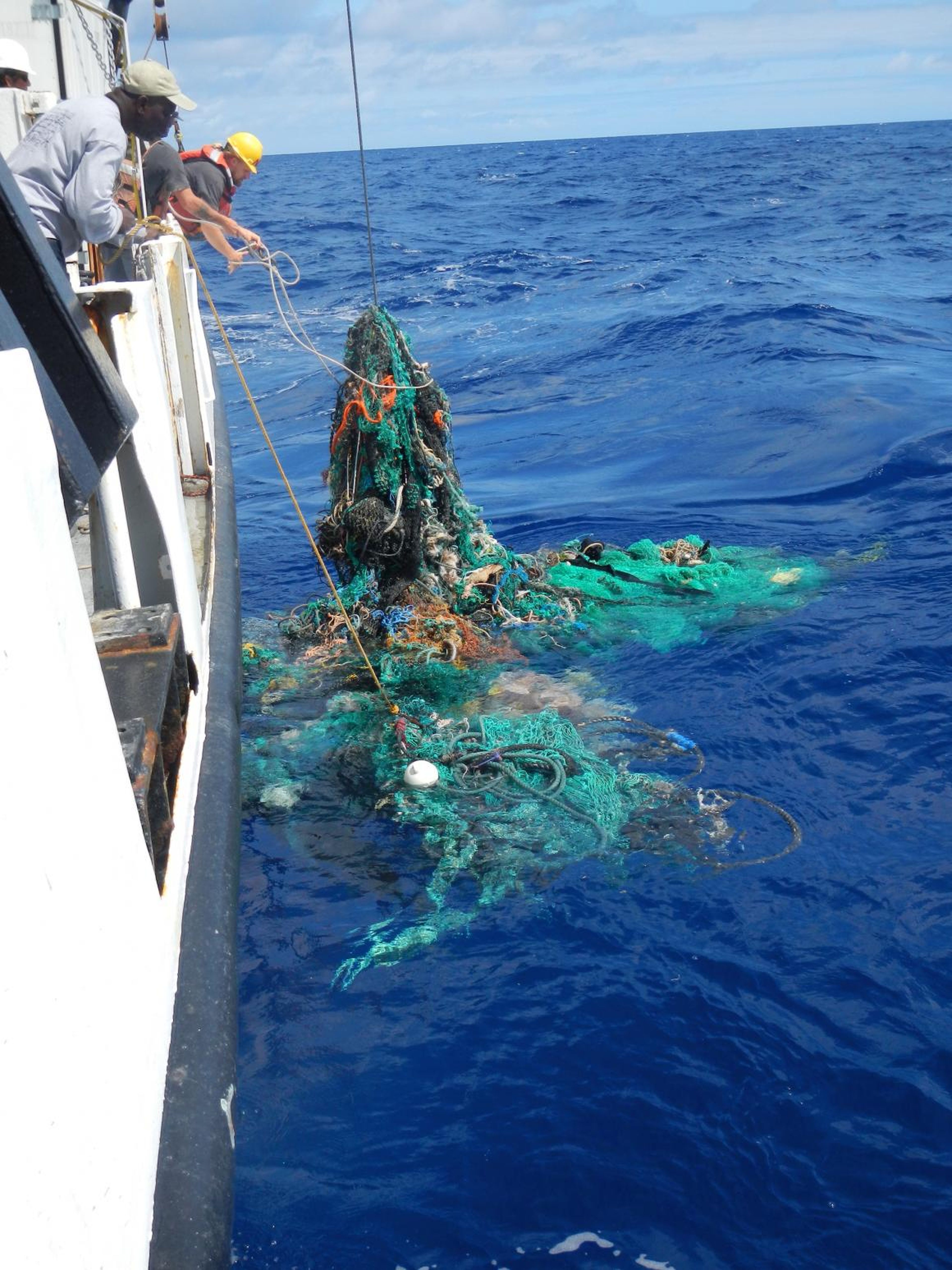 They also estimated that 46% of the plastic mass was from lost fishing nets known as "ghost nets." These nets drift through the sea, ensnaring creatures and breaking into smaller bits of plastic.