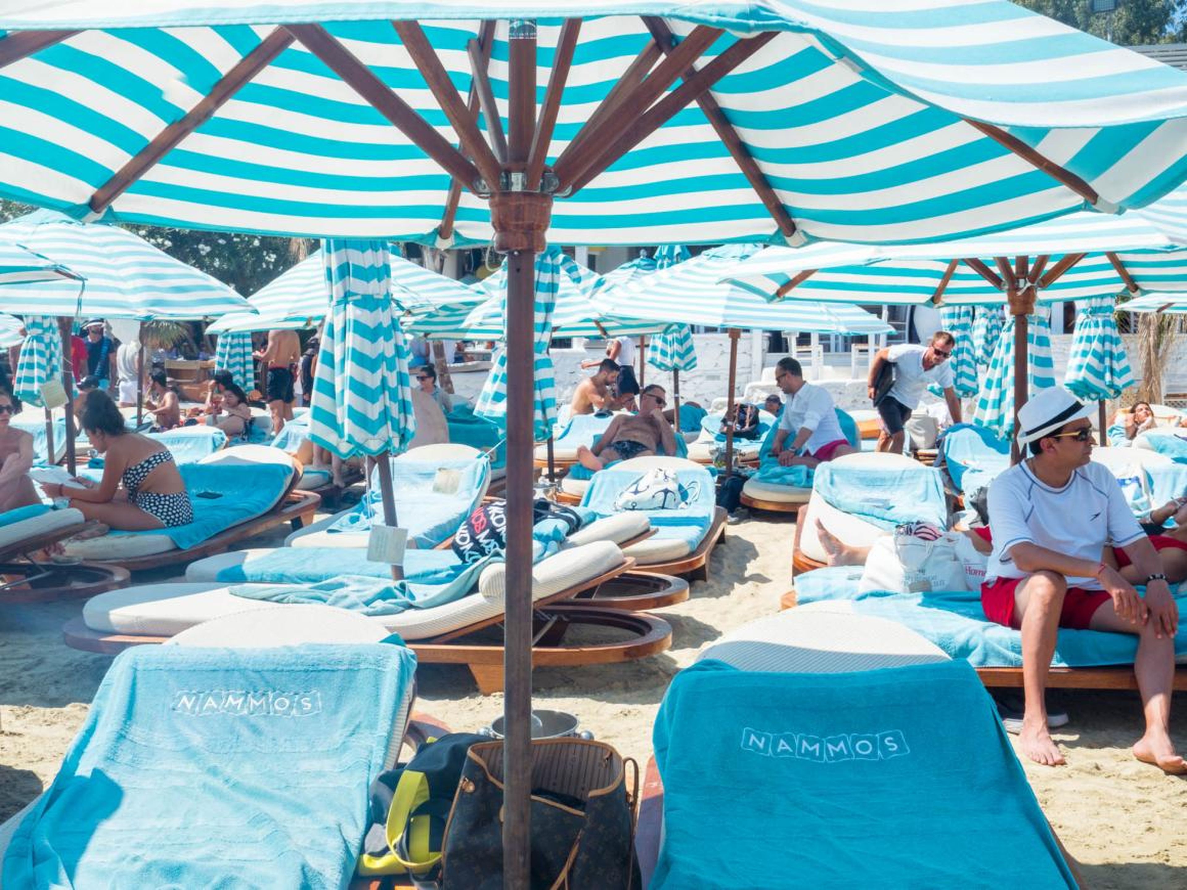 For those looking for a day party, Mykonos is the king of the chummy beach club party. So long as you can pay. Nammos is one of the hottest spots, with loungers practically stacked on top of each other and champagne-doused lunches