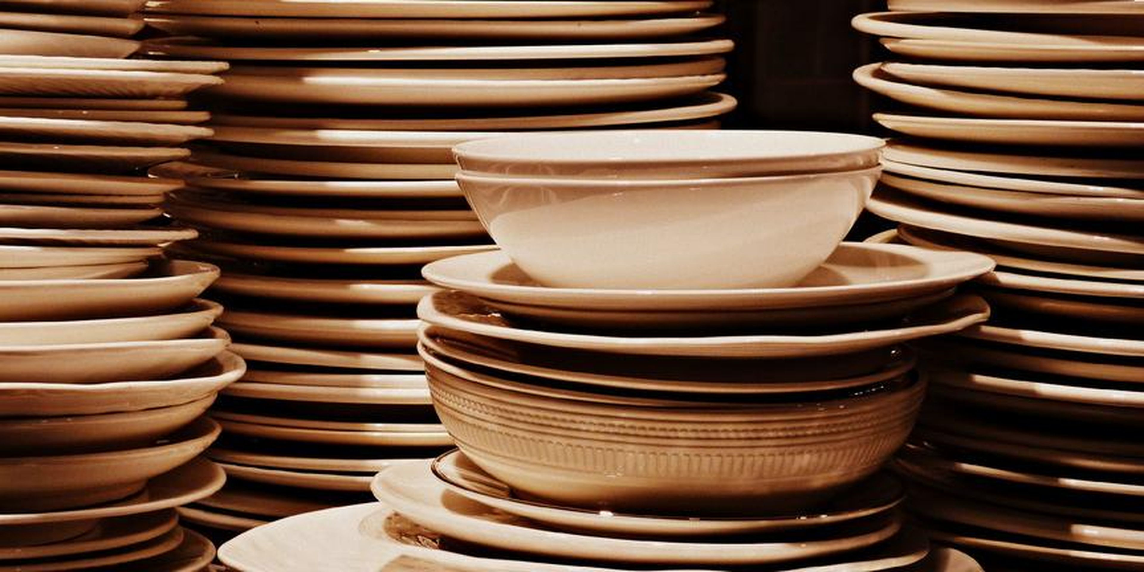 1. An avalanche of dishes and food containers