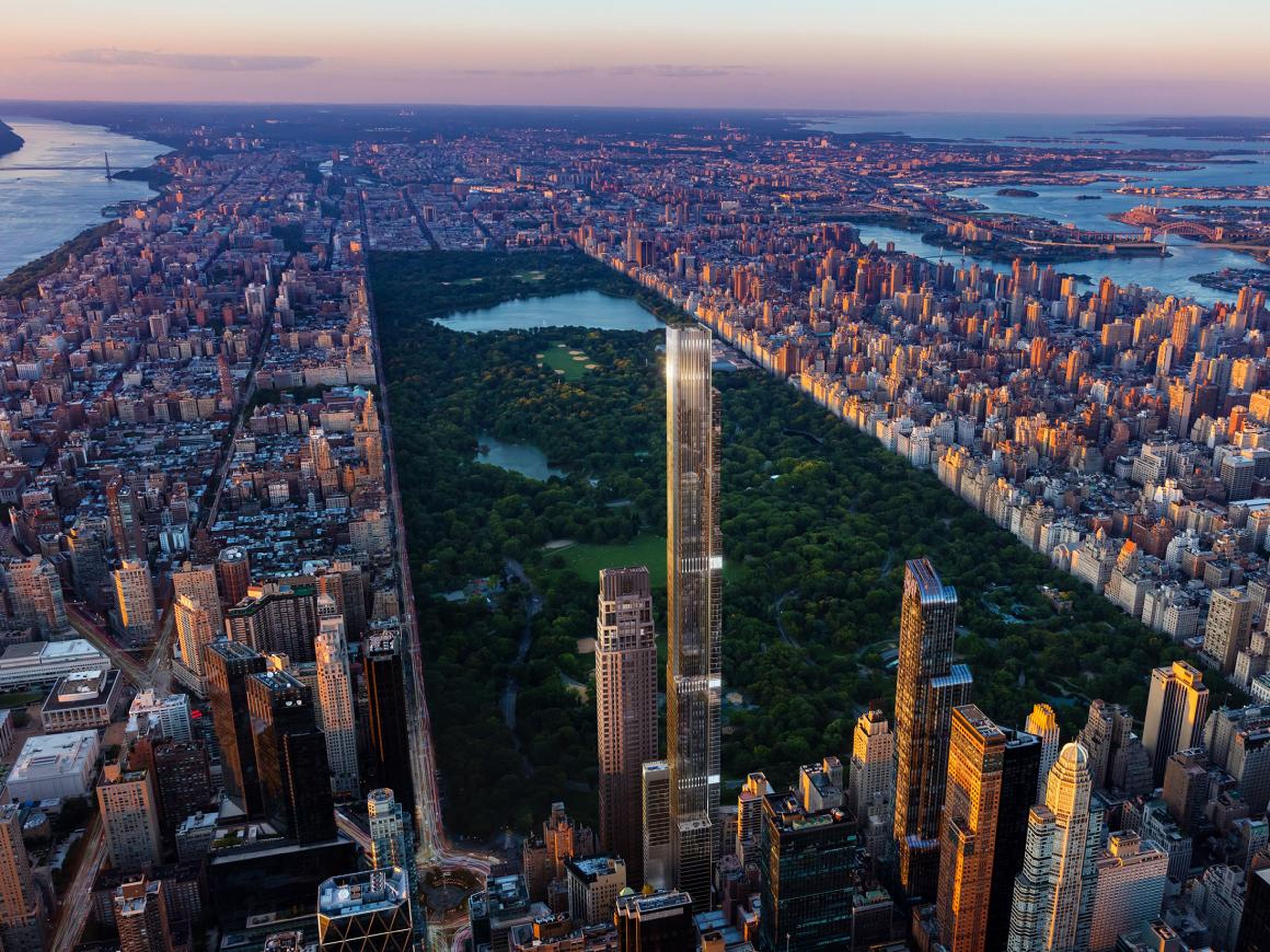 Though 432 Park Avenue holds the title of tallest residential building in the city now, it will soon be outstripped by Central Park Tower, which will be 1,550 feet tall when completed.