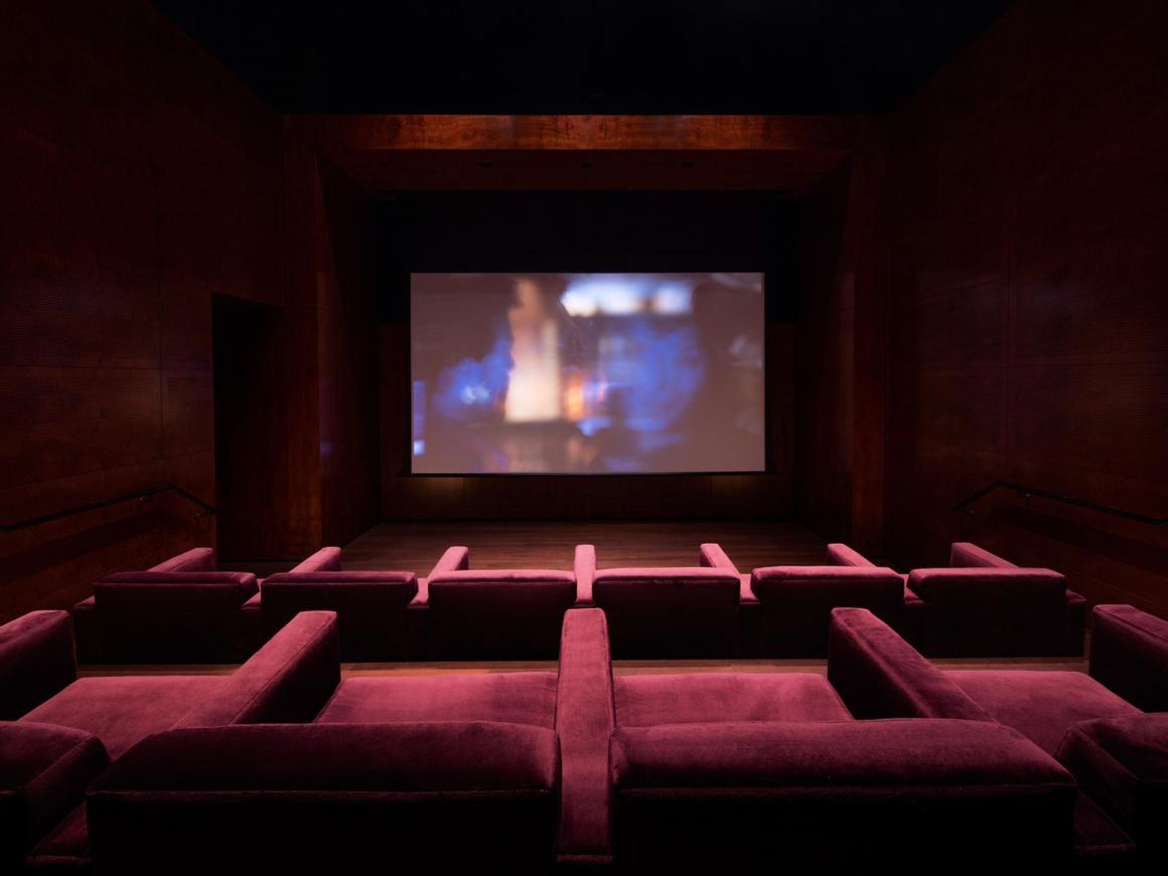 ... and a private screening room with a 220-inch screen and a state-of-the-art sound system.