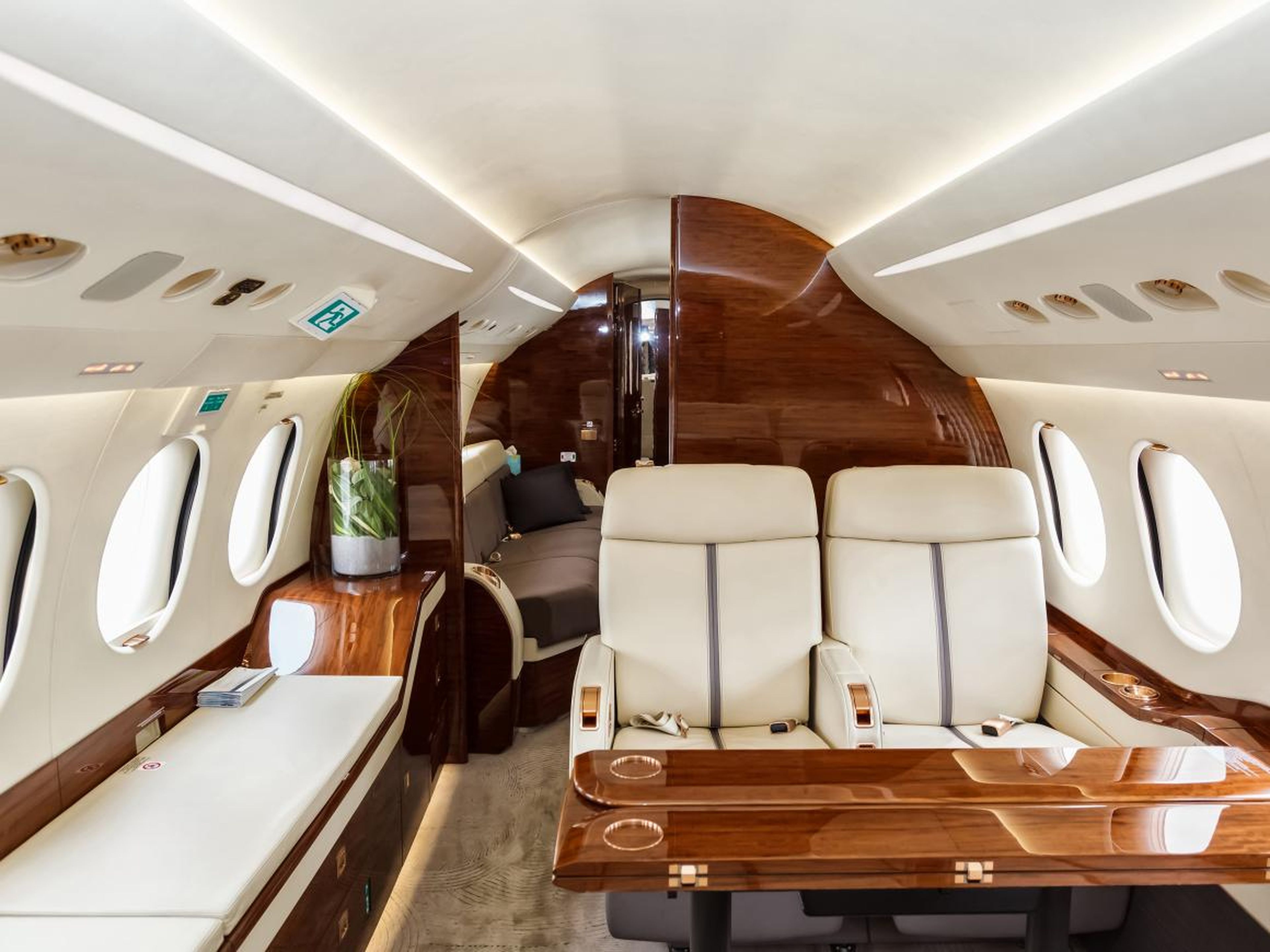 Another obvious advantage of flying on a private plane is the privacy. Whether you own your own jet or you're chartering a flight, you won't be surrounded by scores of other passengers as you would be on a typical commercial