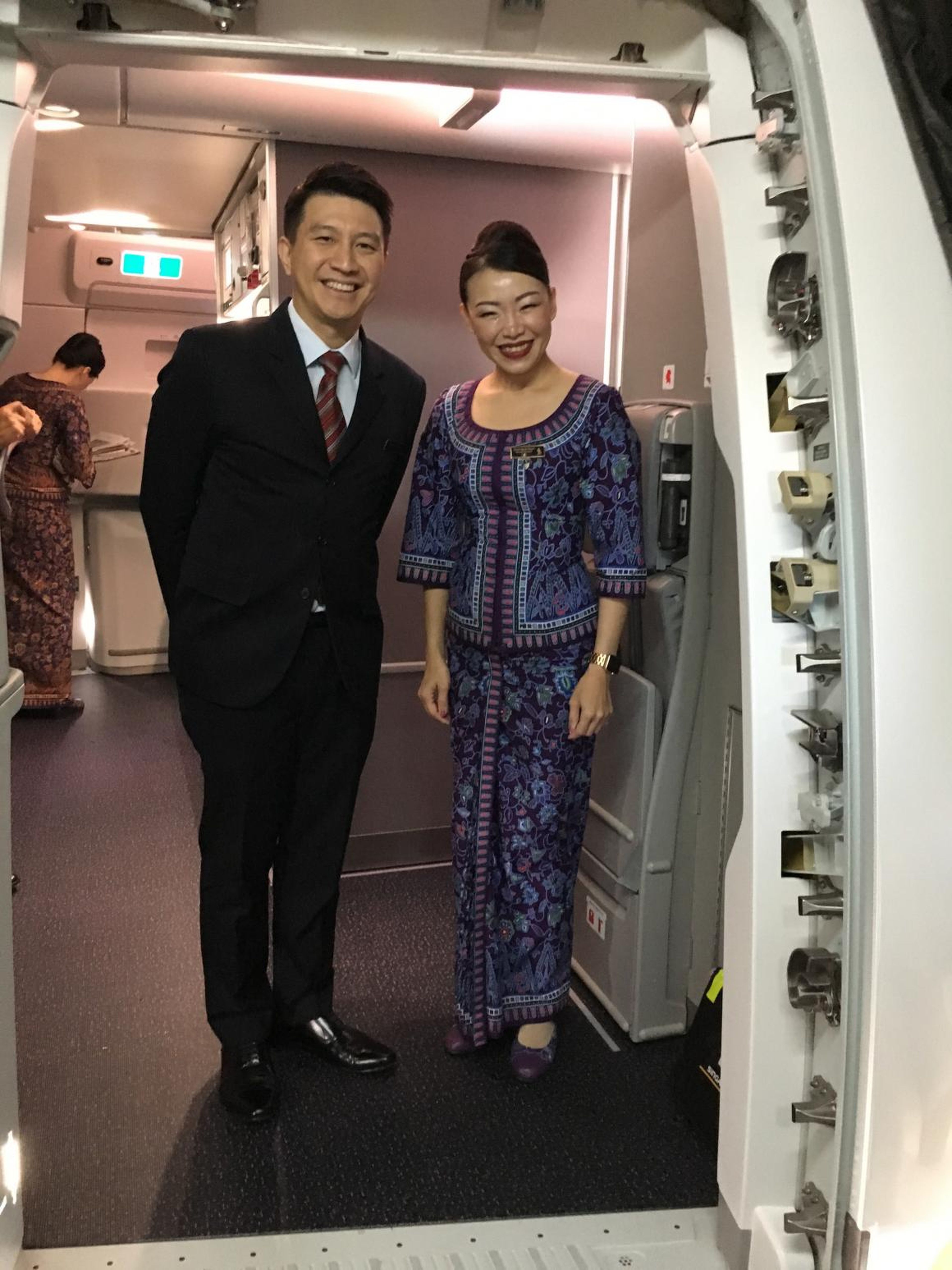 On each flight, we were greeted with a smile by Singapore's cabin crew.