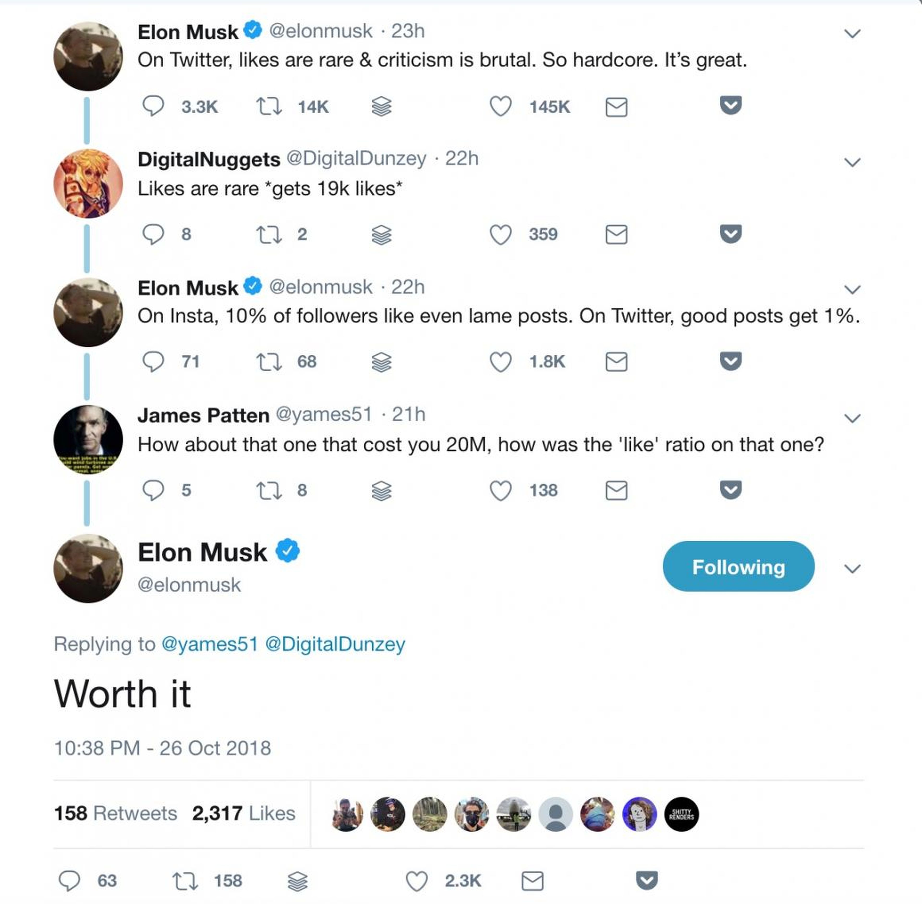Elon Musk criticized federal regulators on Twitter and said the $20 million fine he paid over his 'funding secured' tweet was 'worth it'