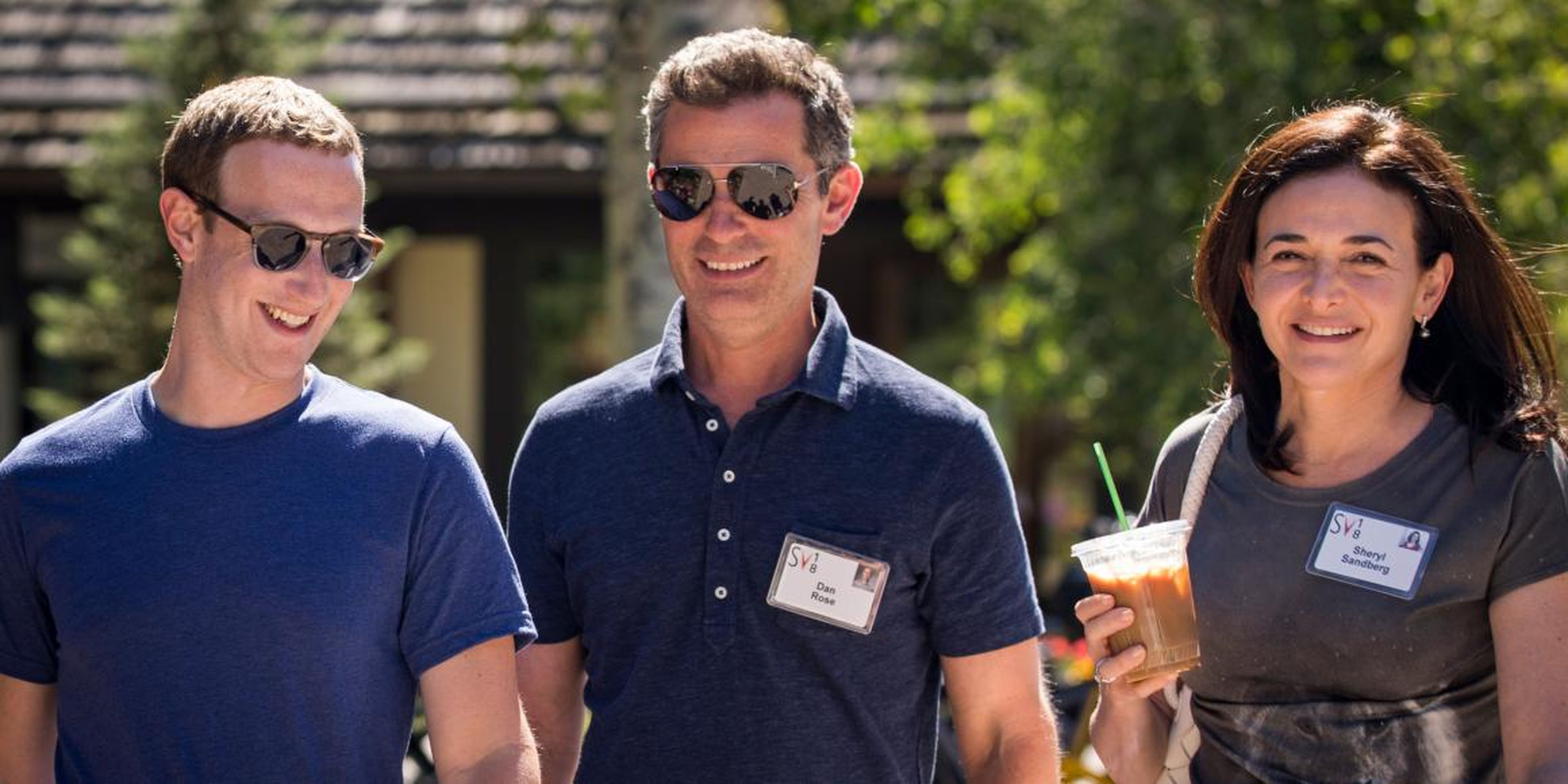 Facebook executives at the annual Allen & Company Sun Valley Conference in July.