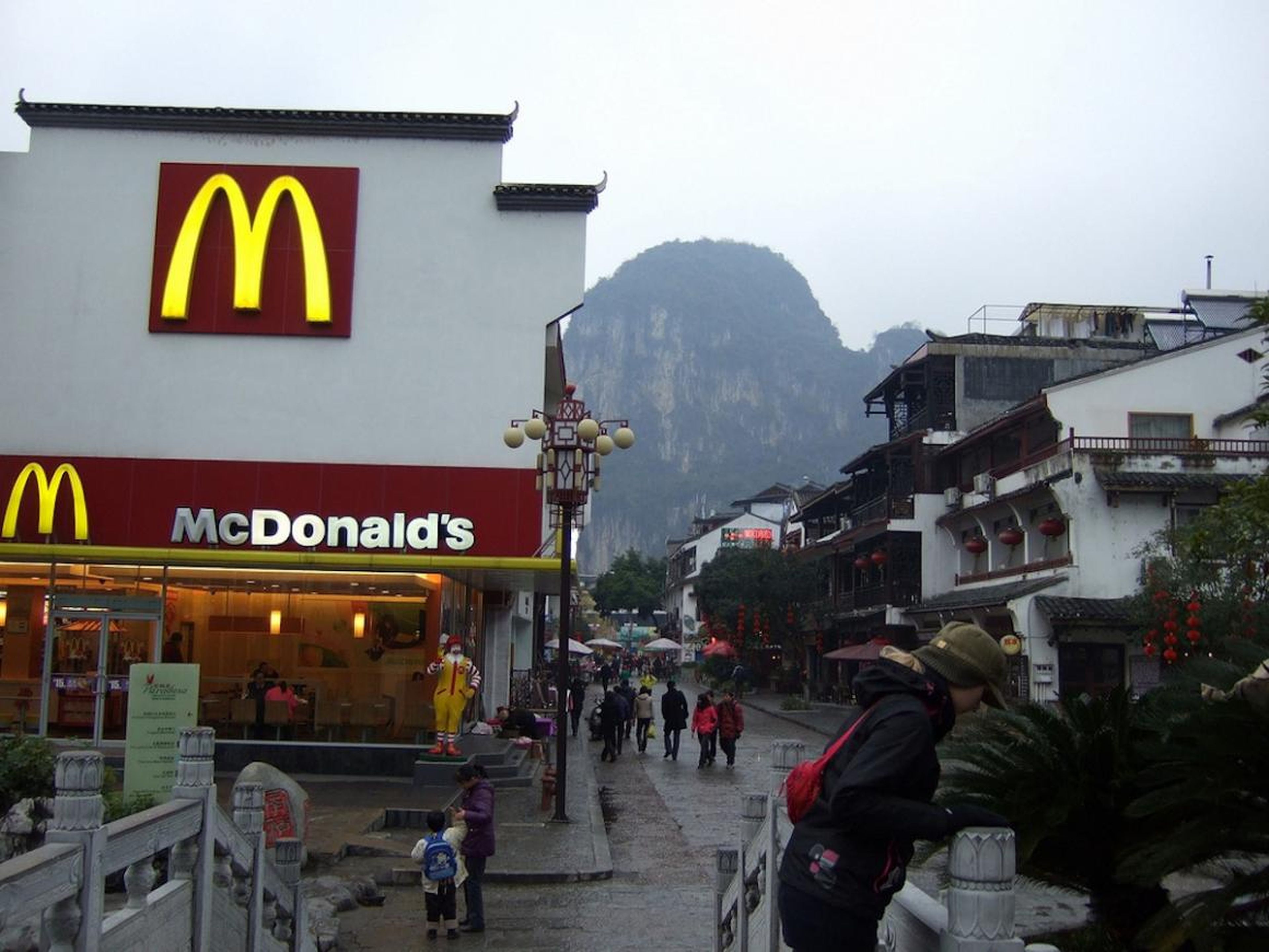 Here's another look at the mountainside McDonald's.