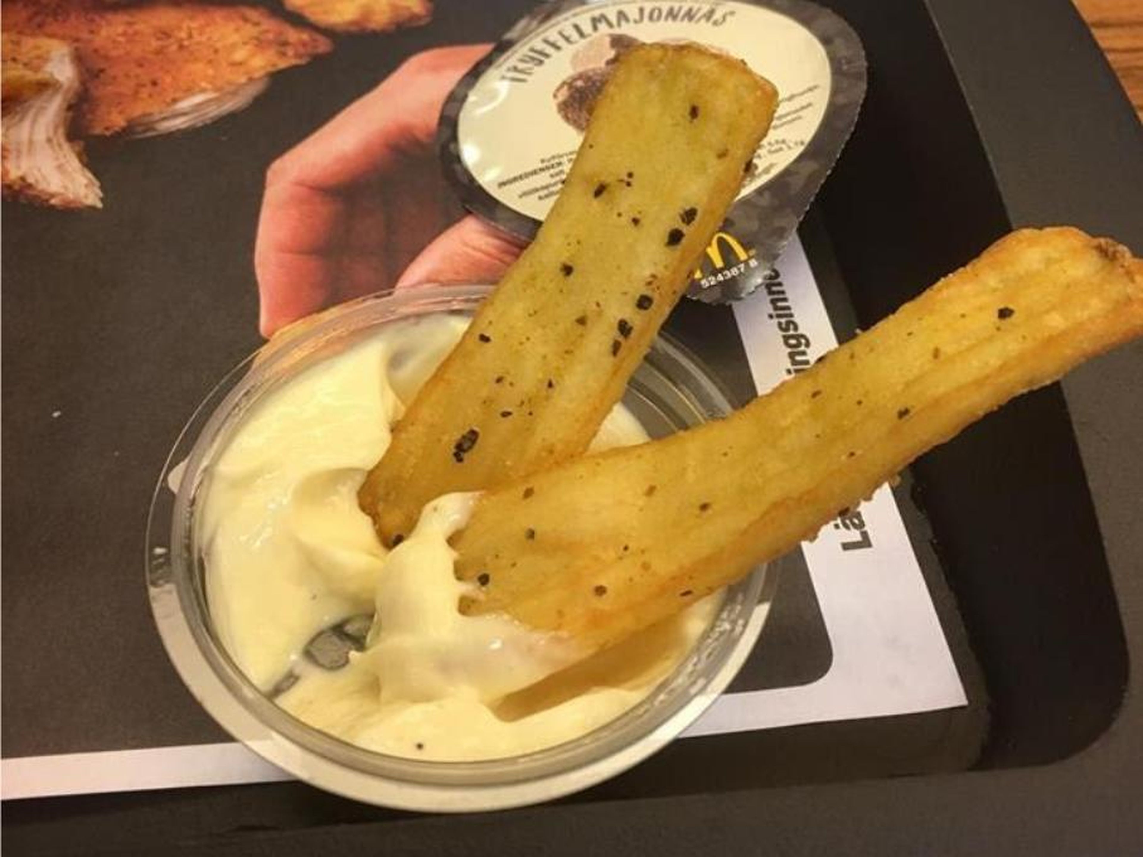 It also came with flat fries and limited-edition truffle mayo.