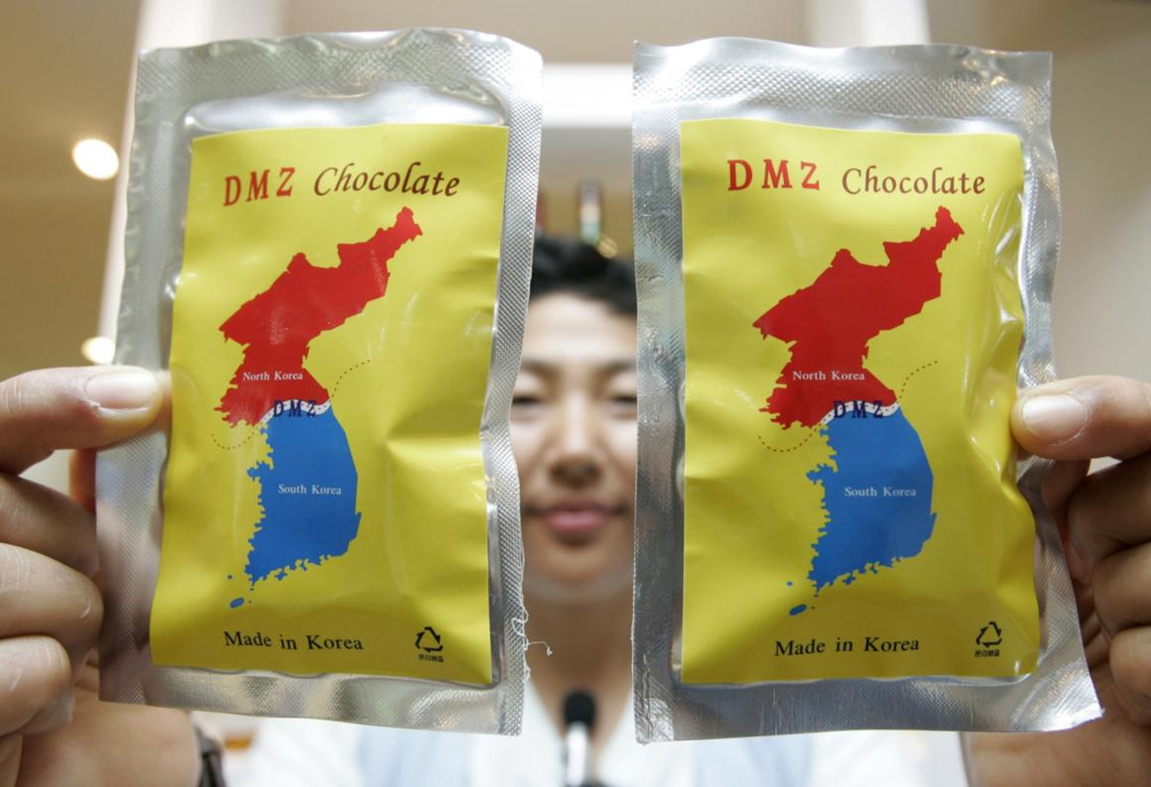 It feels really strange. What struck me was how commercialized the DMZ felt, from the variety of North Korean products you could buy to the '80s-action-movie-style video about the border they screen to the cartoon soldier statues