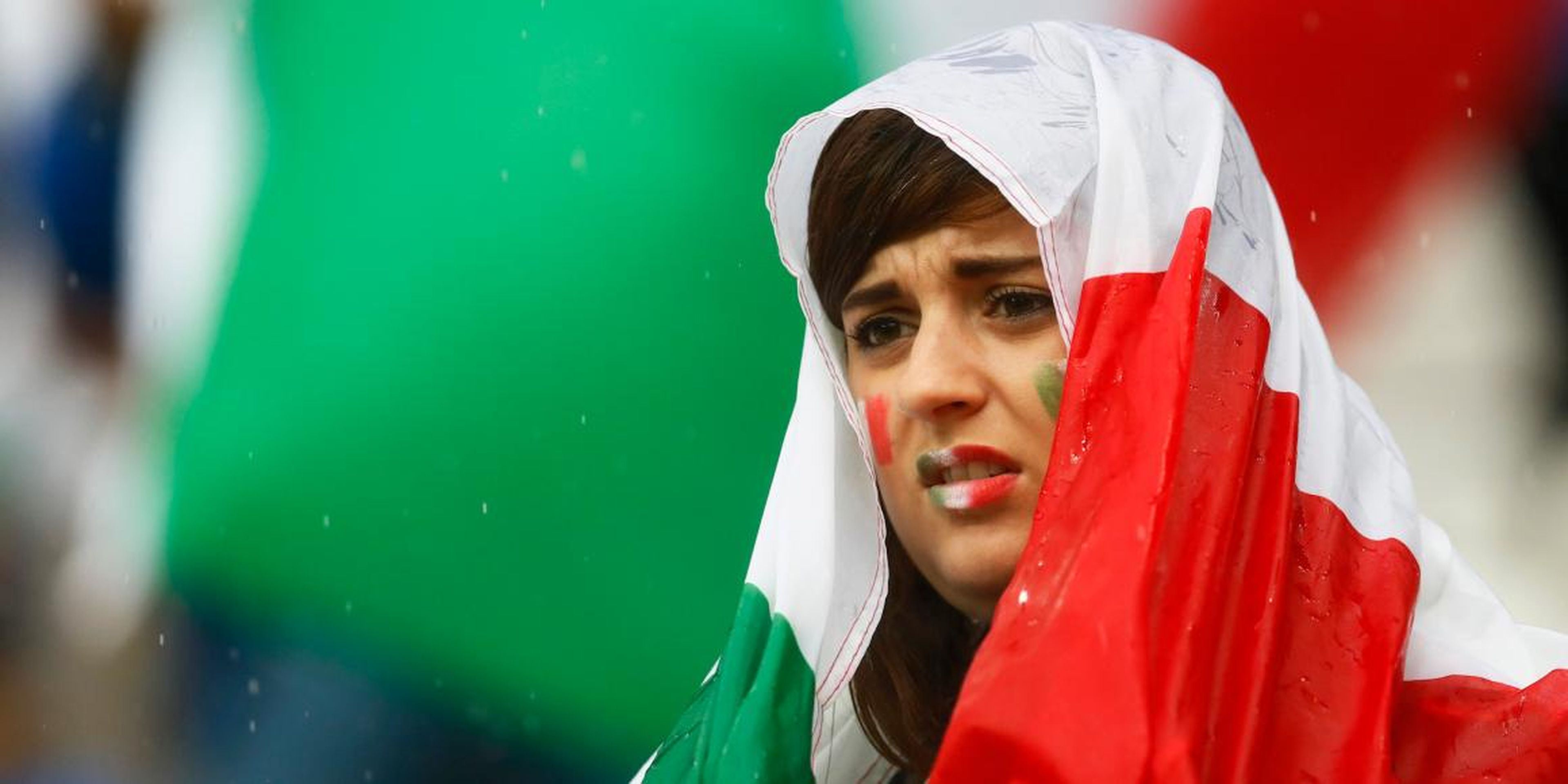 Italy fan before the match.