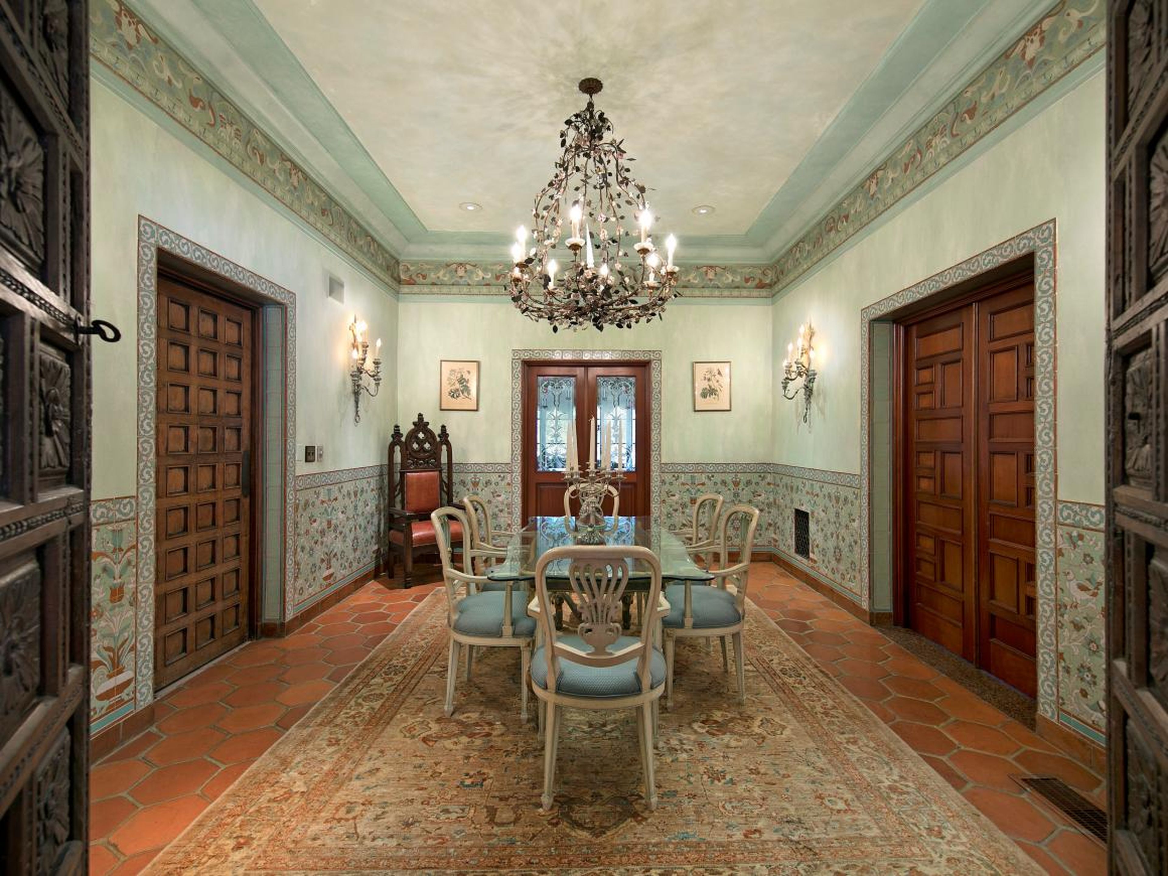 Just imagine eating dinner in this formal dining room.