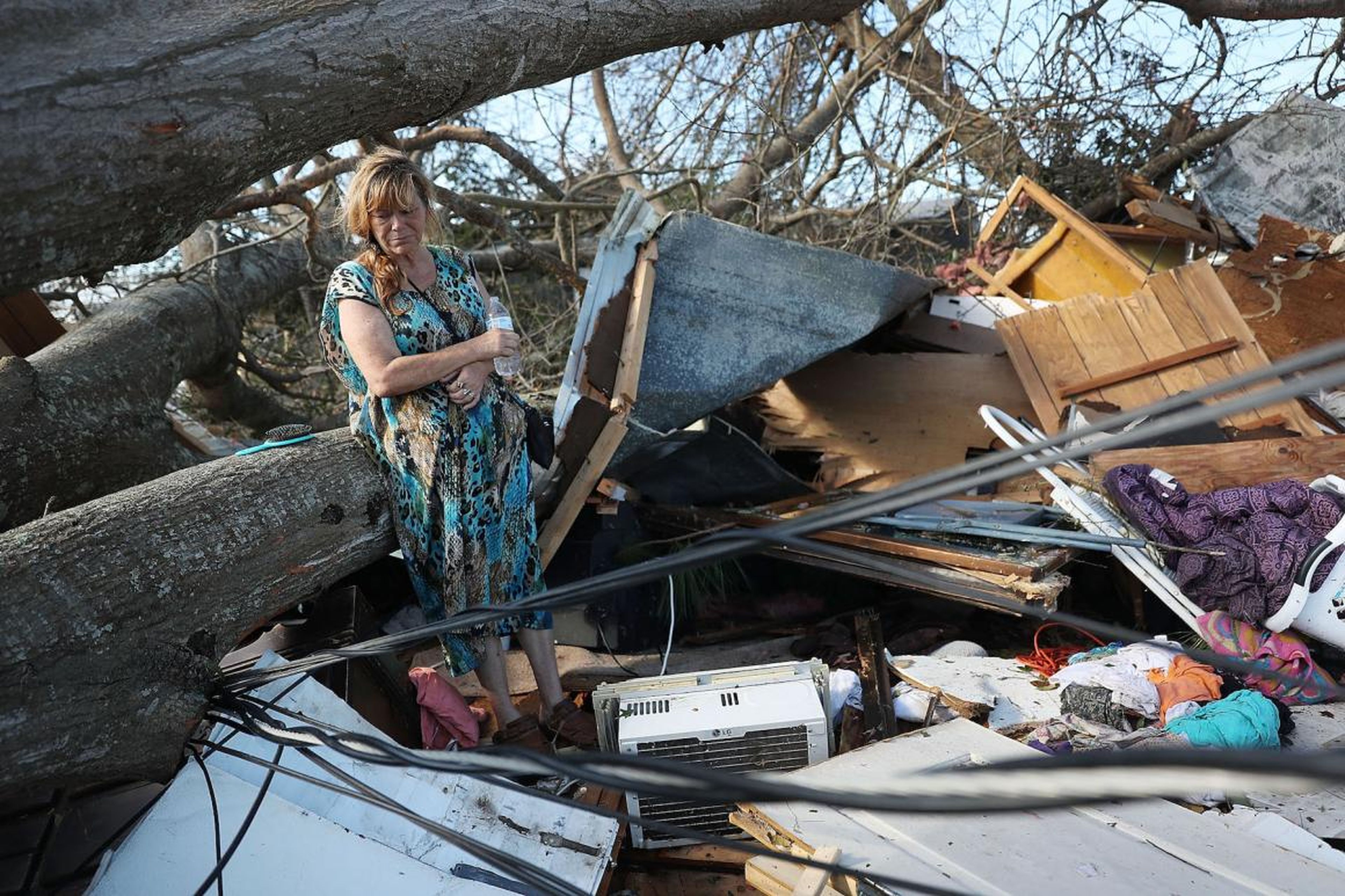 Mexico Beach, a small seaside town, was one of the hardest-hit areas. About 285 of the town's roughly 1,000 residents stayed behind during the hurricane.