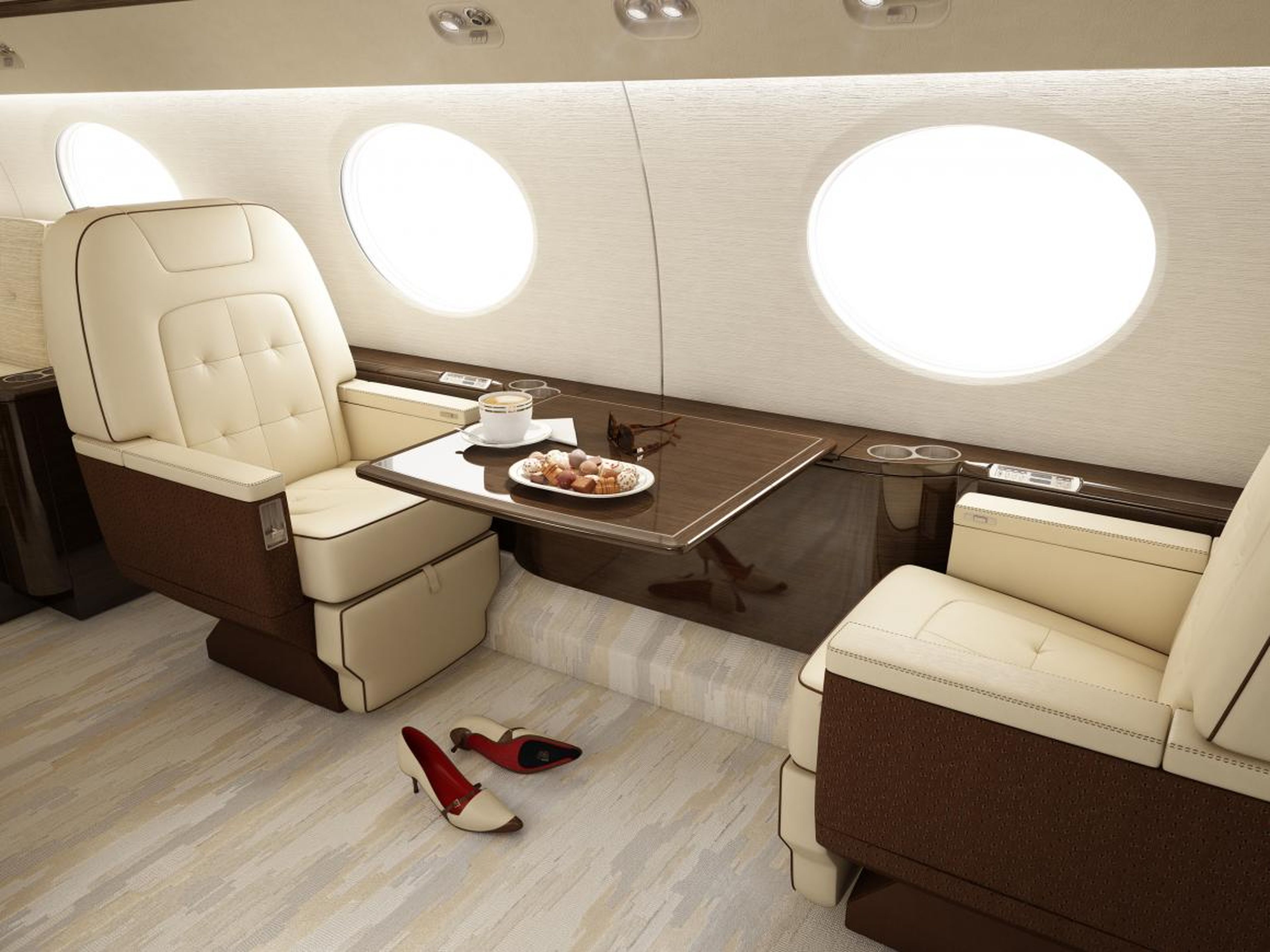 A rendering of a G550 interior.
