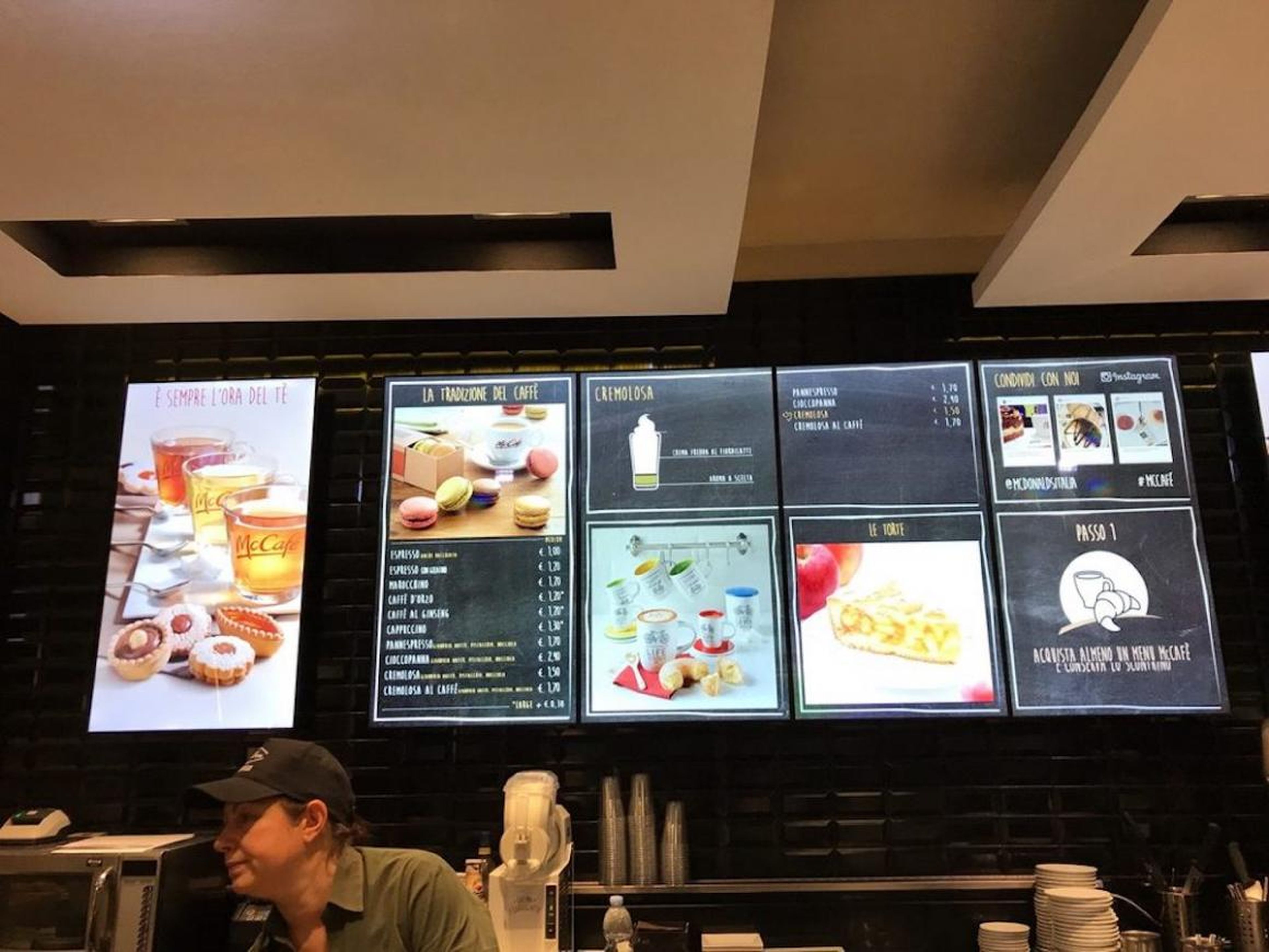 The menu looks pretty different from your typical McDonald's ...