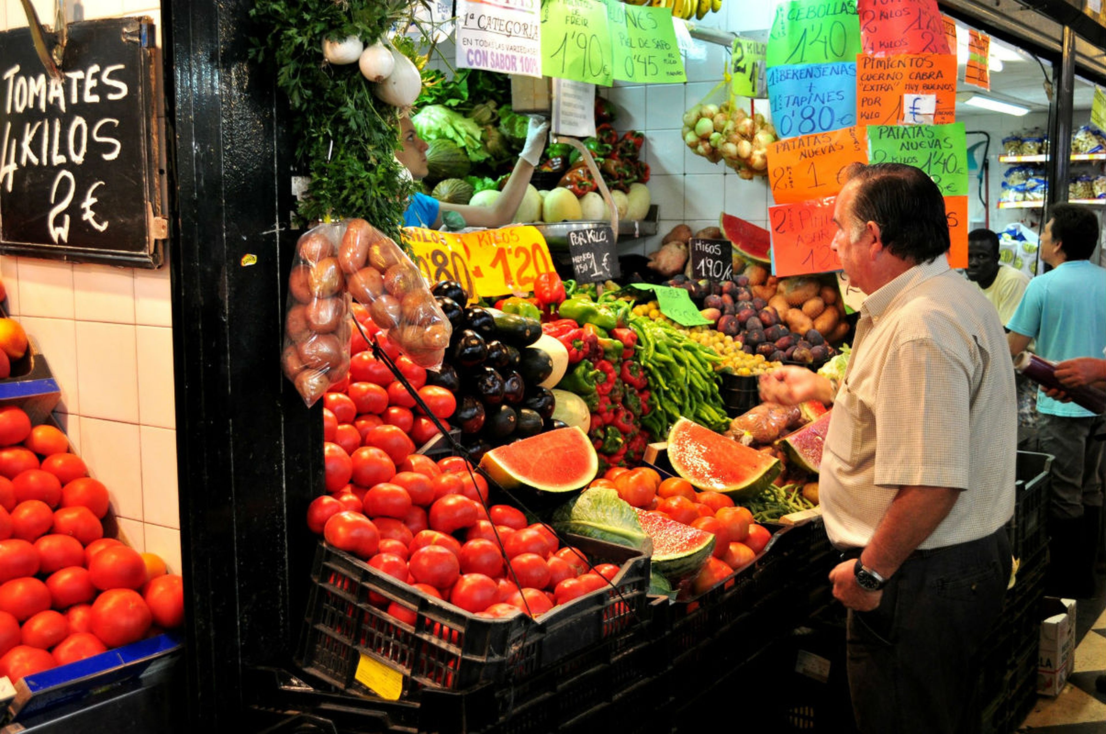 Mercado de frutas en Jerez