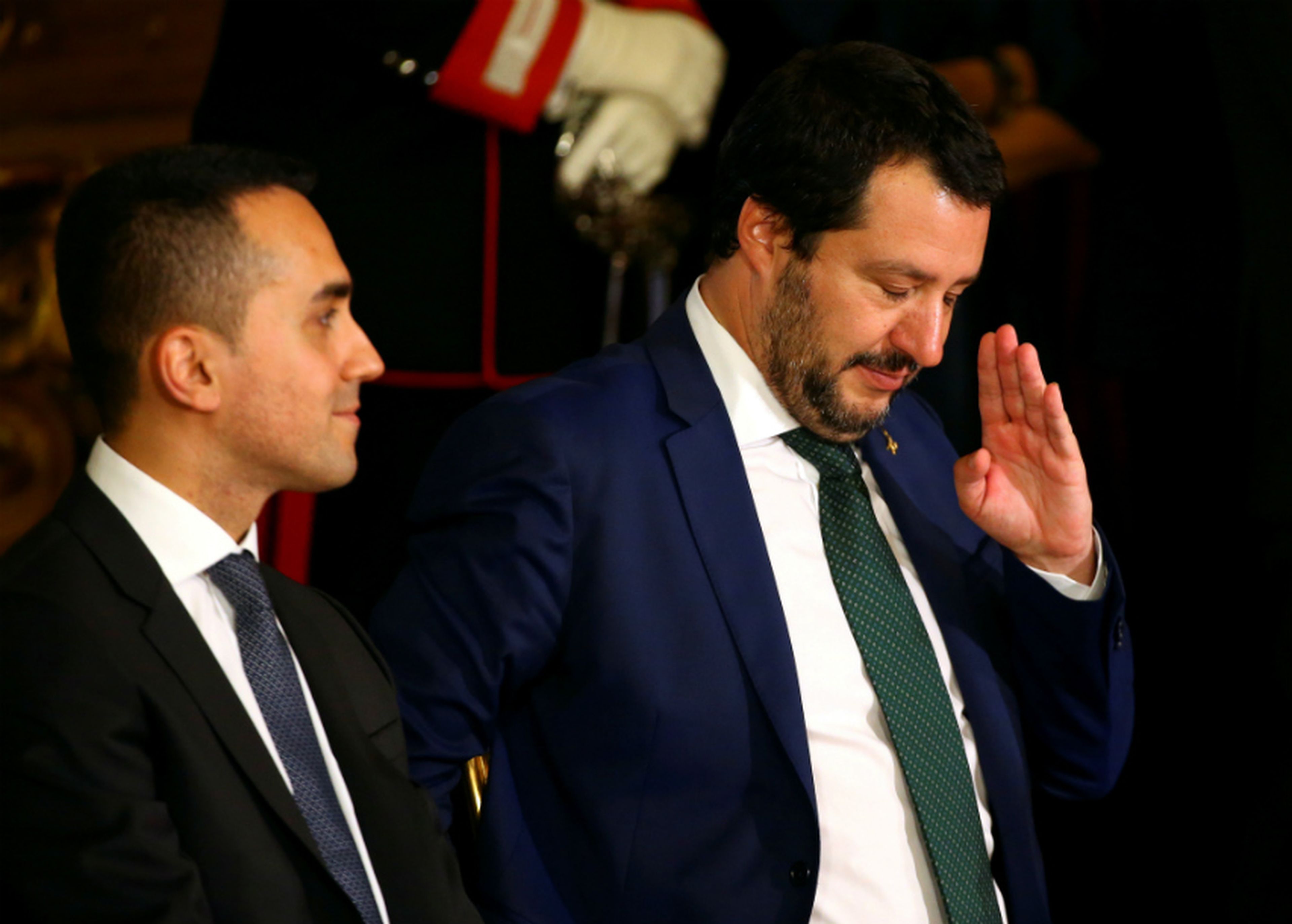 Luigi Di Maio, ministro de industria y trabajo italiano y Mateo Salvini, ministro del interior italiano