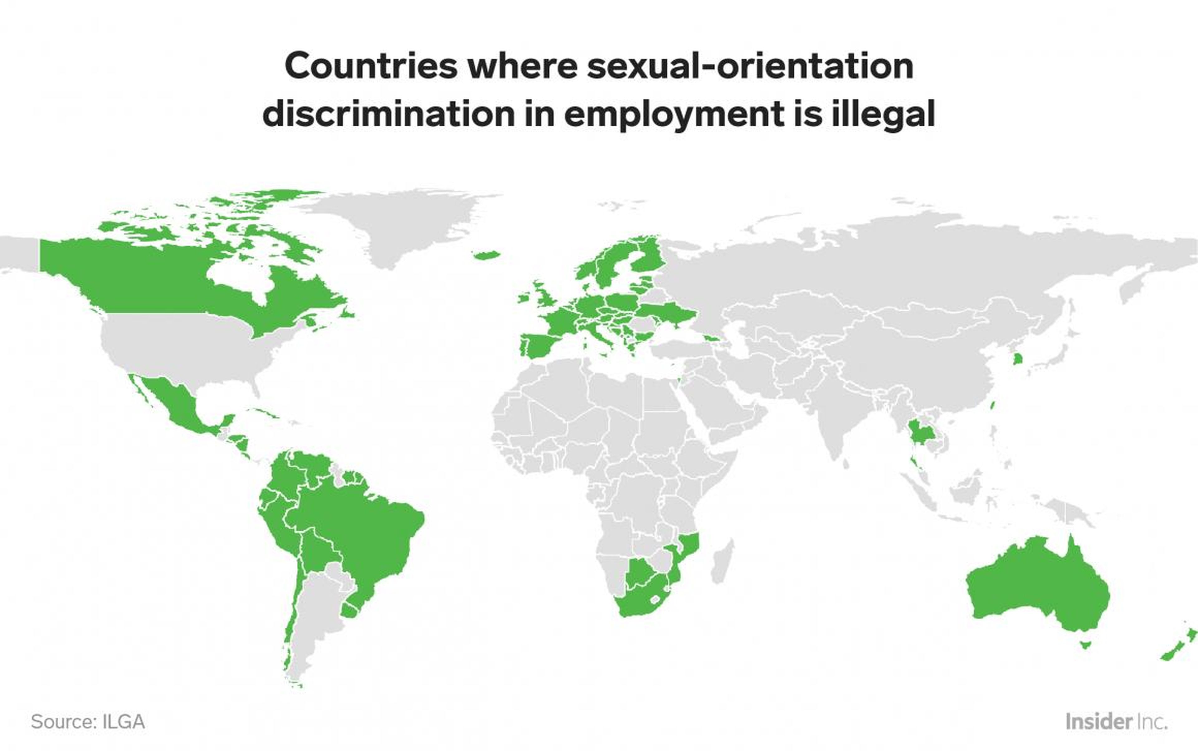 Más países han dado grandes pasos para abordar la discriminación basada en la orientación sexual en el lugar de trabajo.