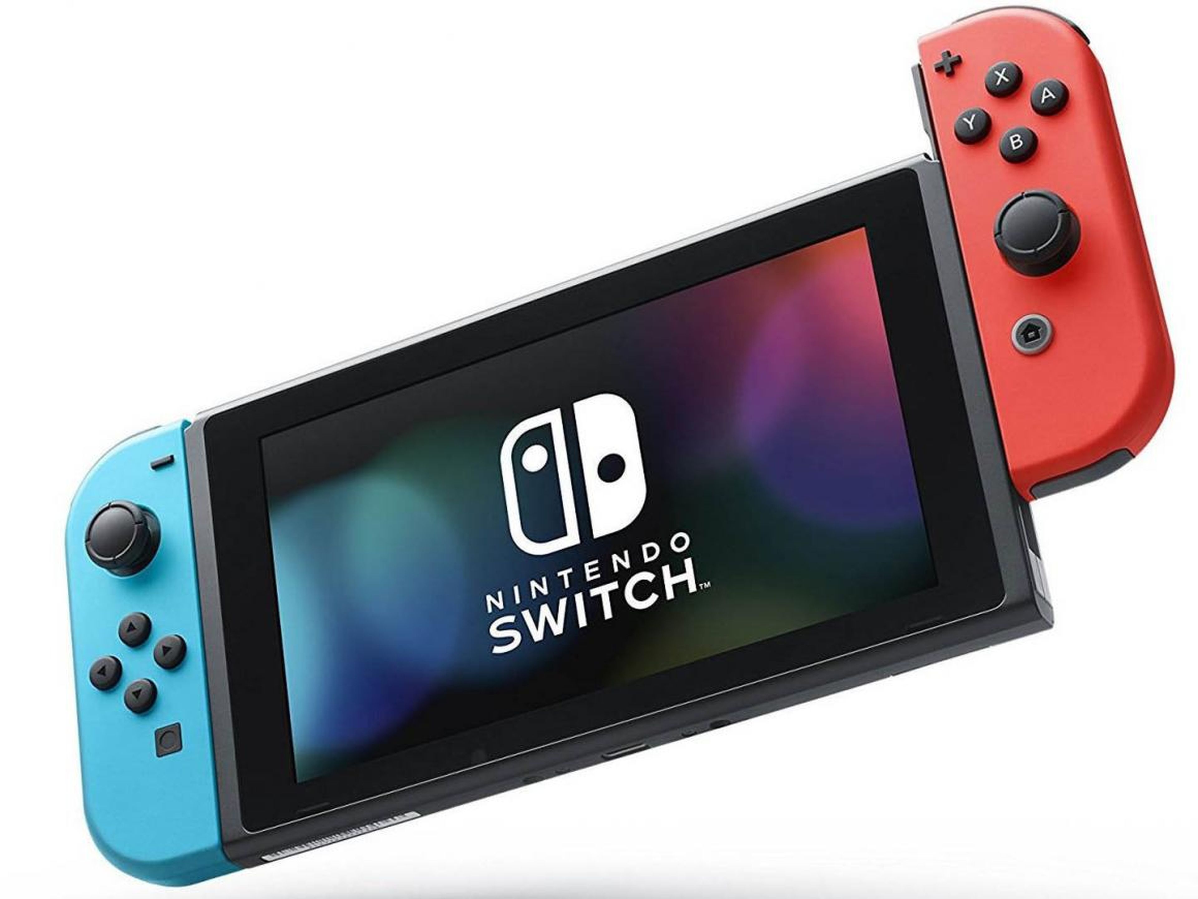 The Joy-Con controllers come in a set of red and blue, or all gray.