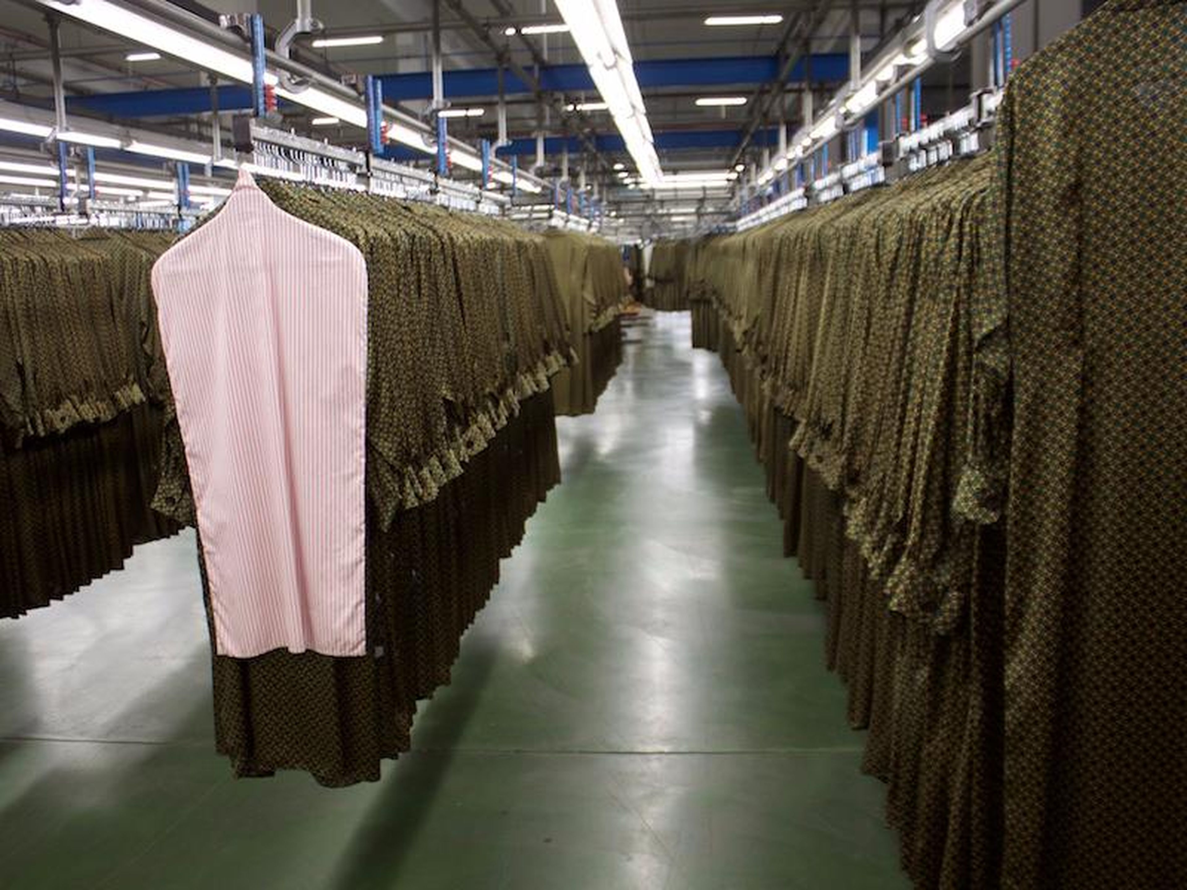 Once the item is sewn together, it returns to Zara's headquarters.