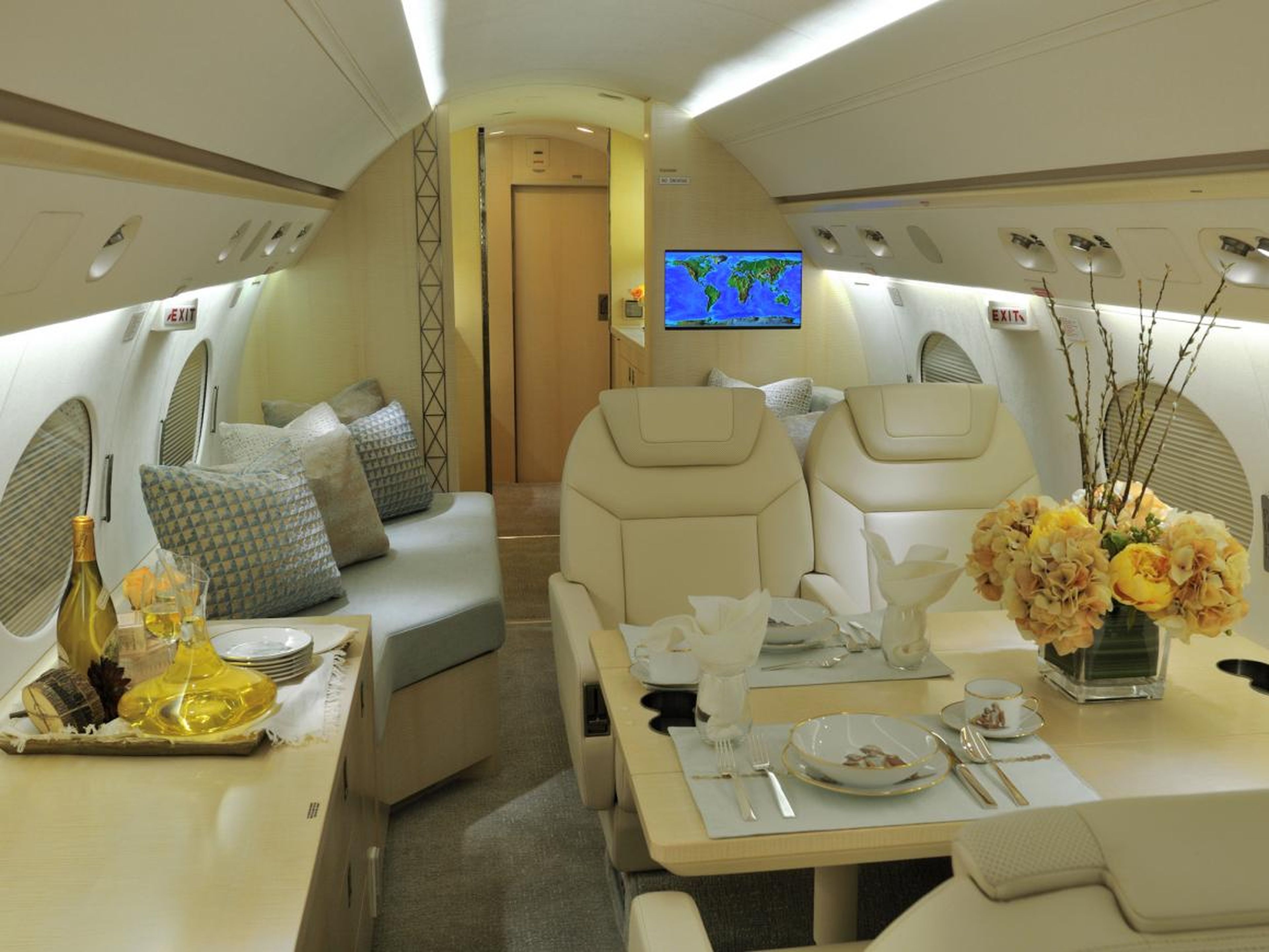 One major perk of flying private is that you get to decide what you want to eat, Roth said.