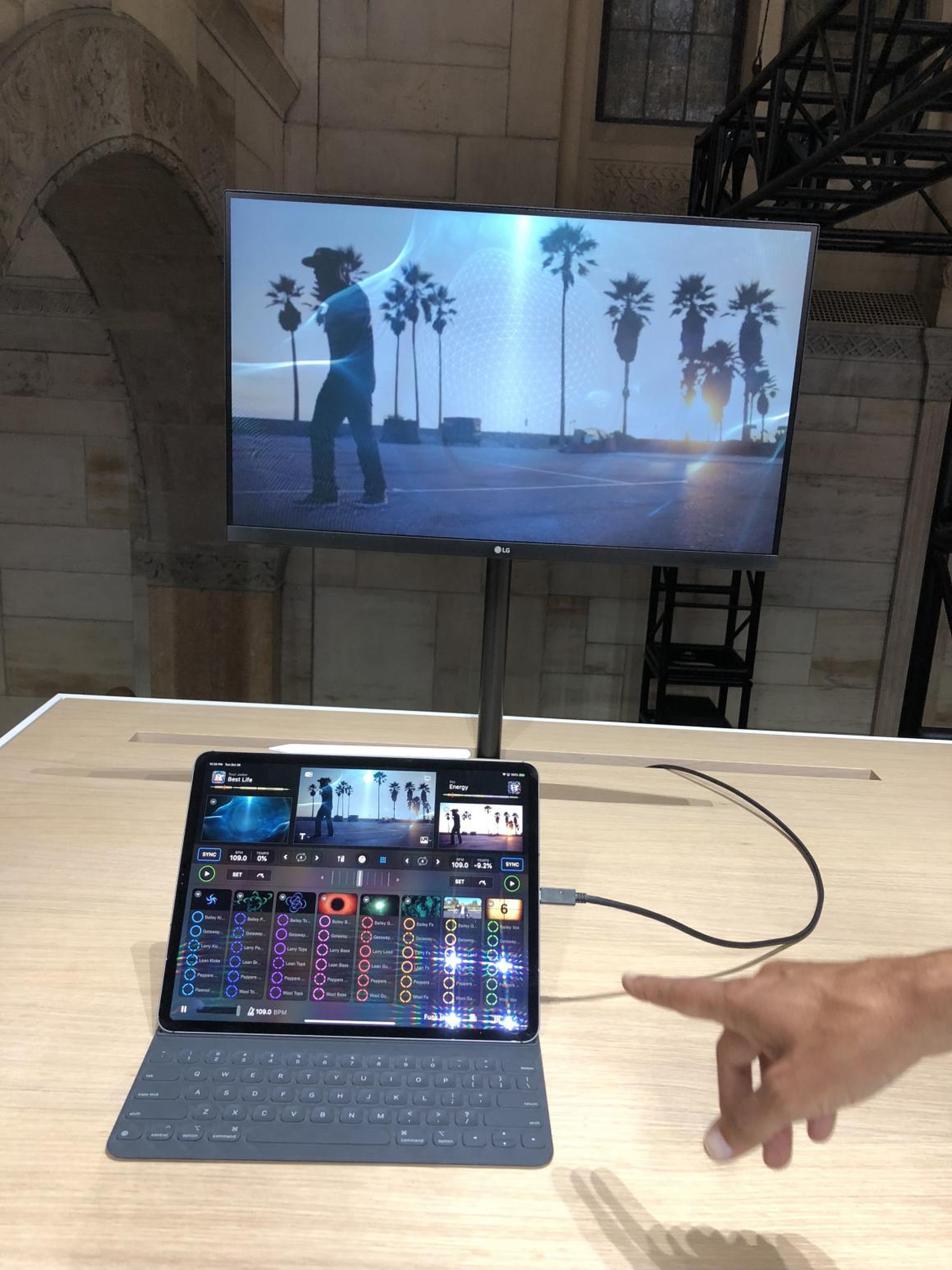 Or DJ. The USB-C port can also be used to hook up the iPad Pro to a computer monitor.