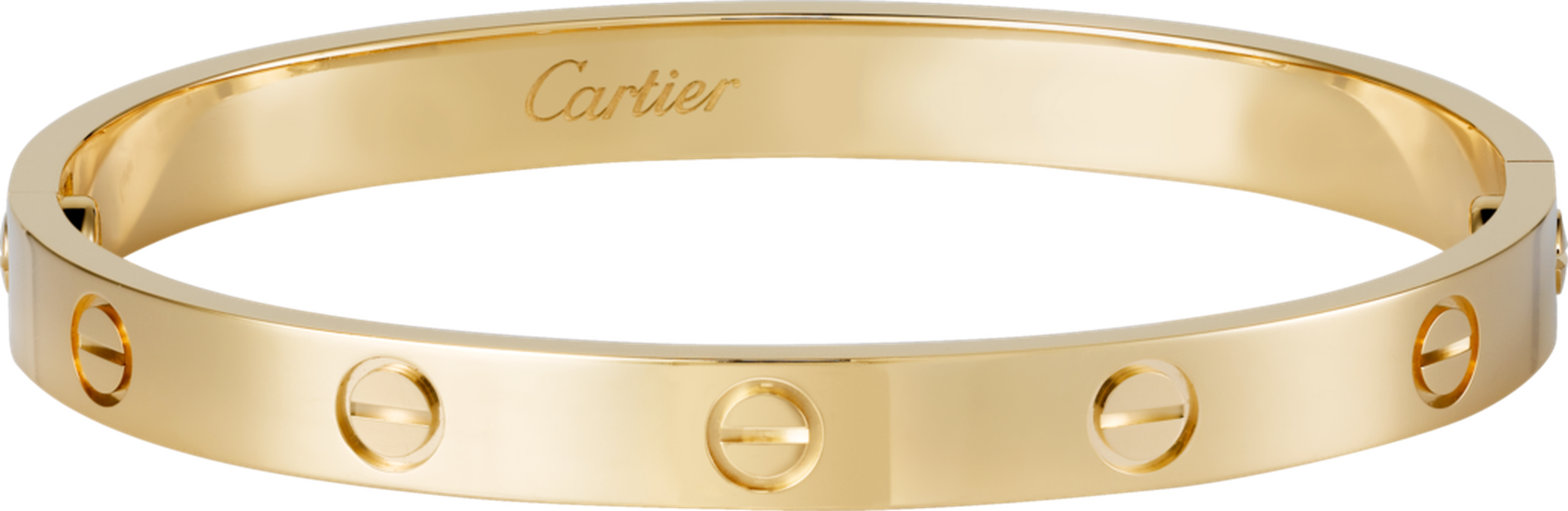 Una pulsera Love de oro amarillo de Cartier