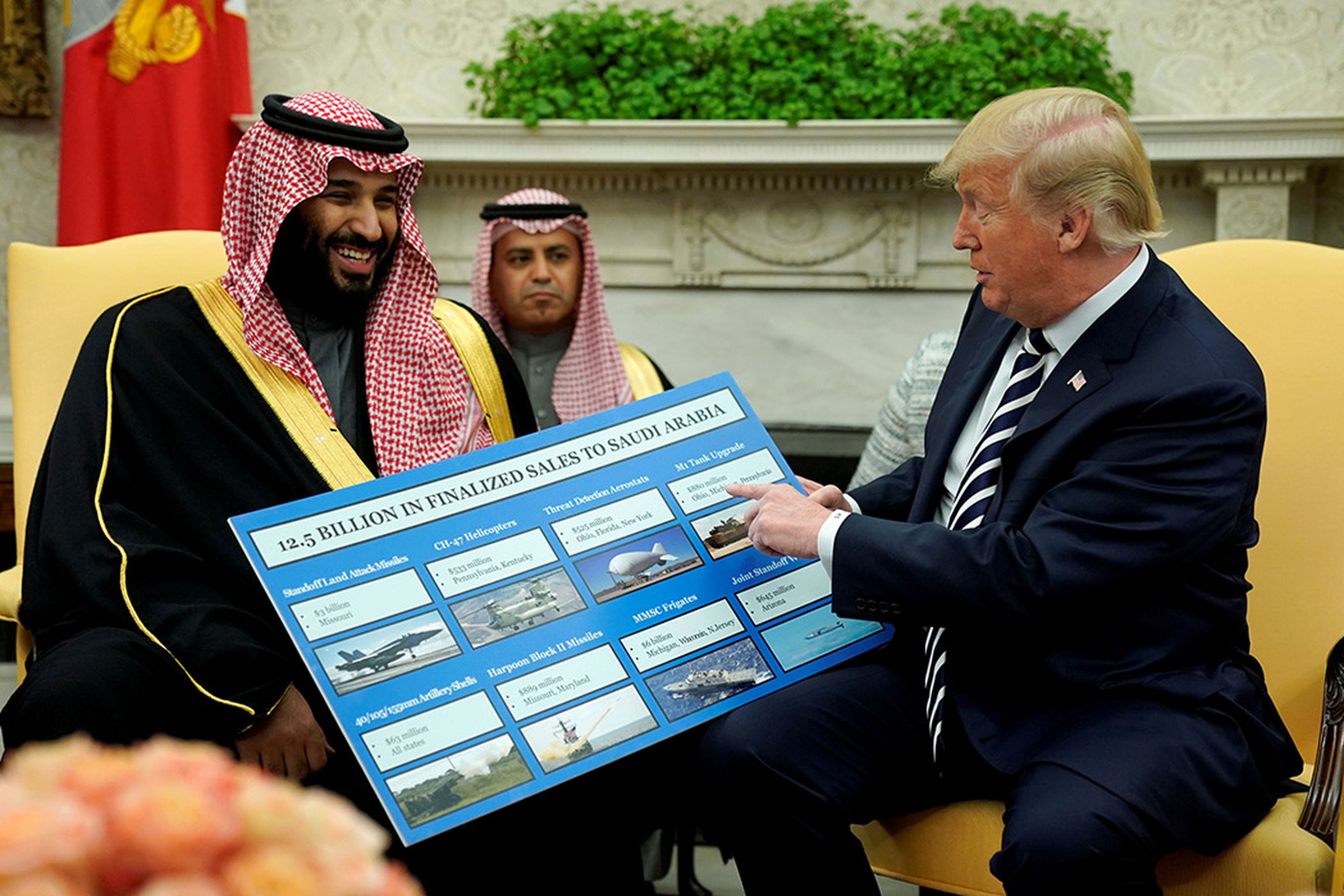 Reunión de Trump con príncipe heredero de Arabia Saudí