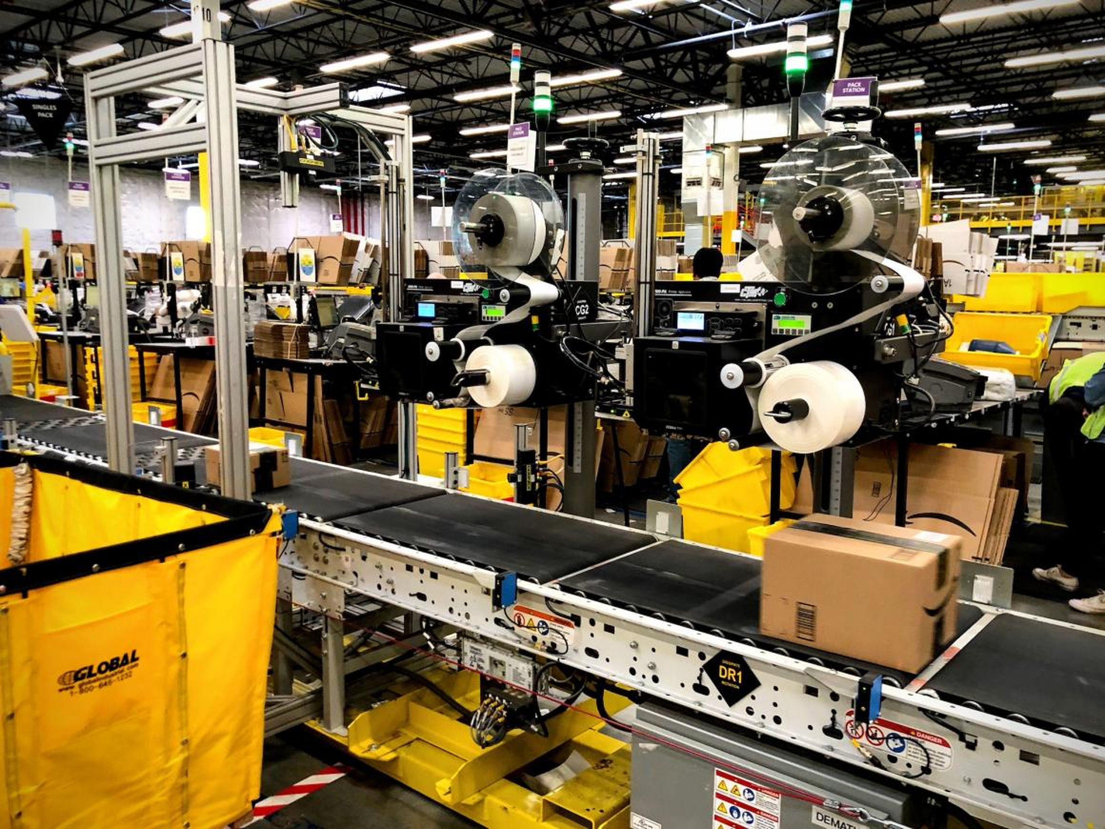 This system is called SLAM, which stands for "scan, label, apply, manifest." Amazon created the process about 20 years ago, during the early years of the company.