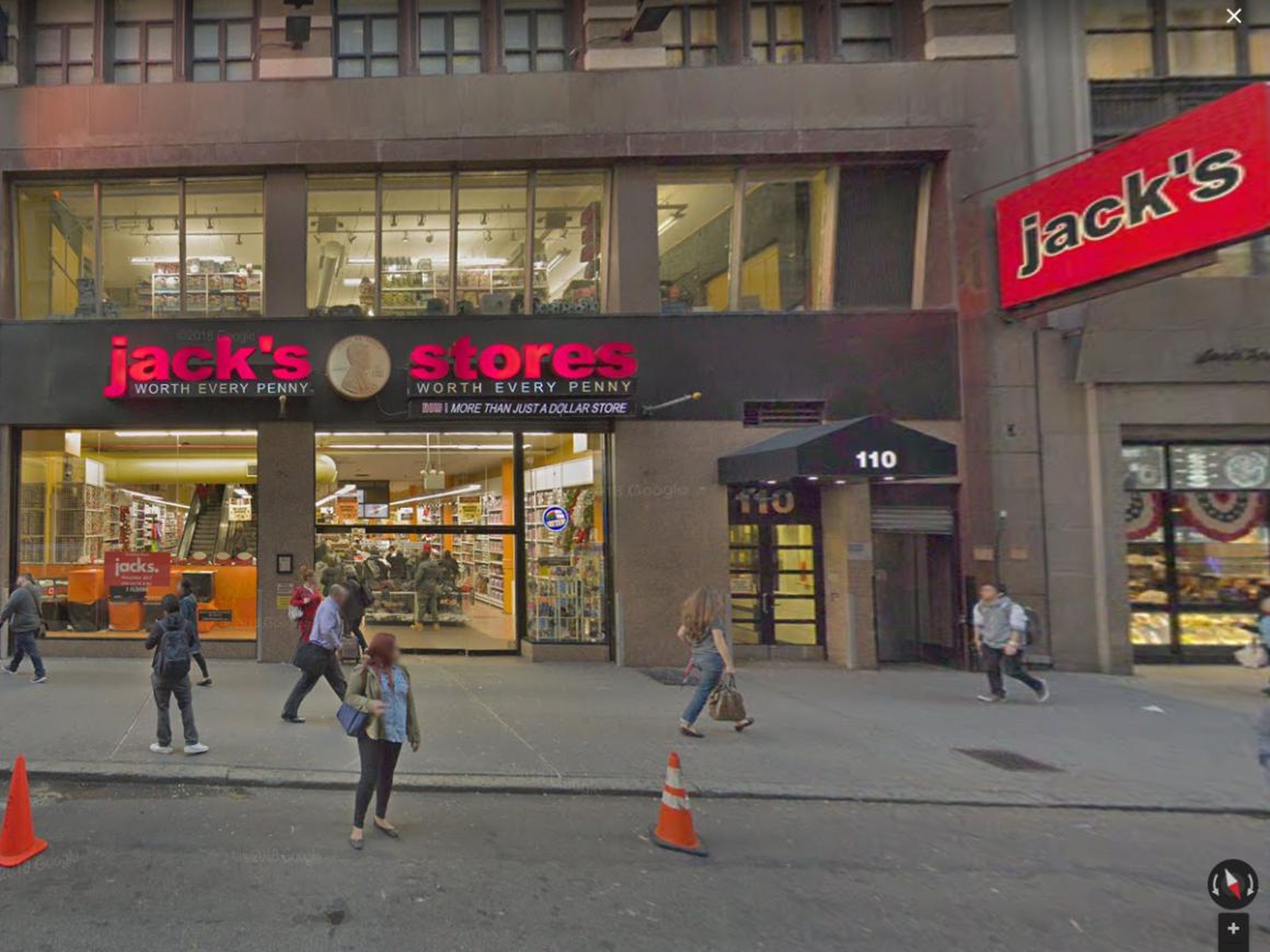 From there, they headed to Jack's, a discount grocery chain a few blocks from Penn Station.