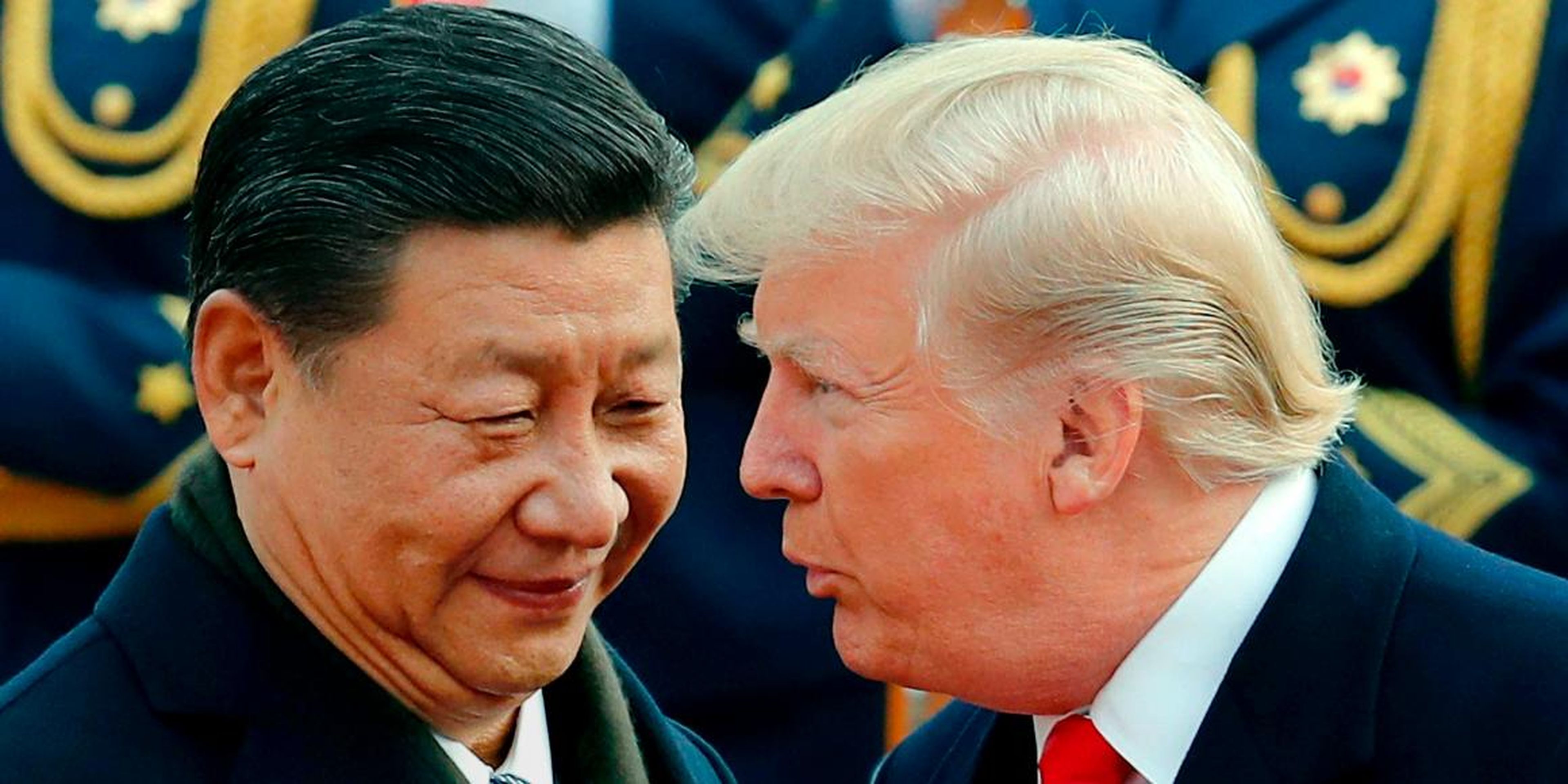 El presidente chino Xi Jinping y el de EE.UU. Donald Trump.