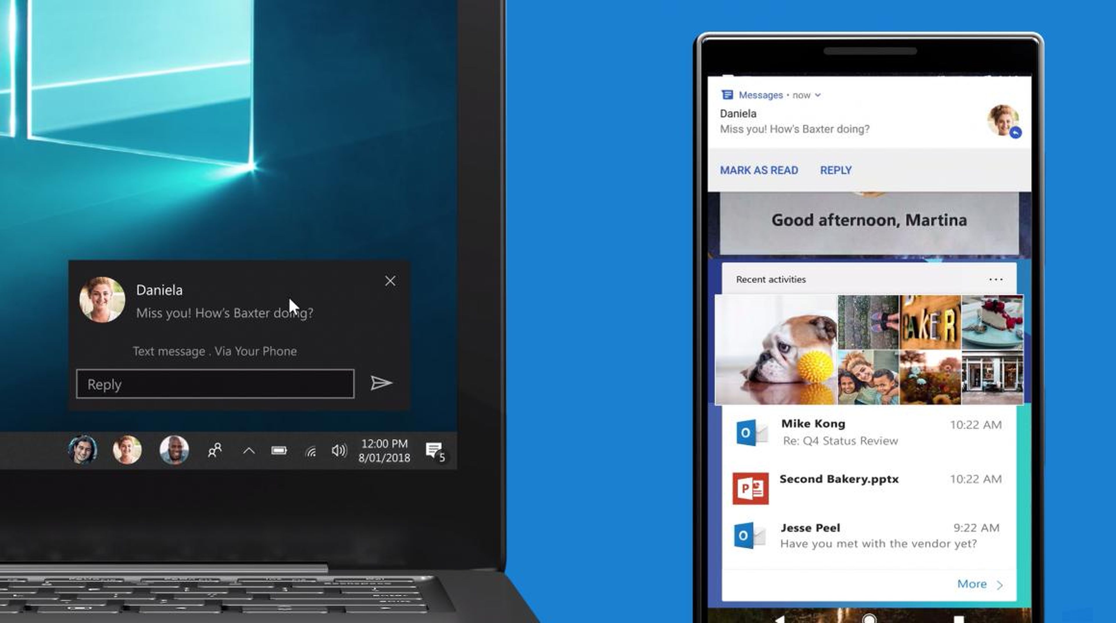 Ahora puedes vincular tu teléfono Android a tu PC con Windows 10 para mensajes de texto y fotos