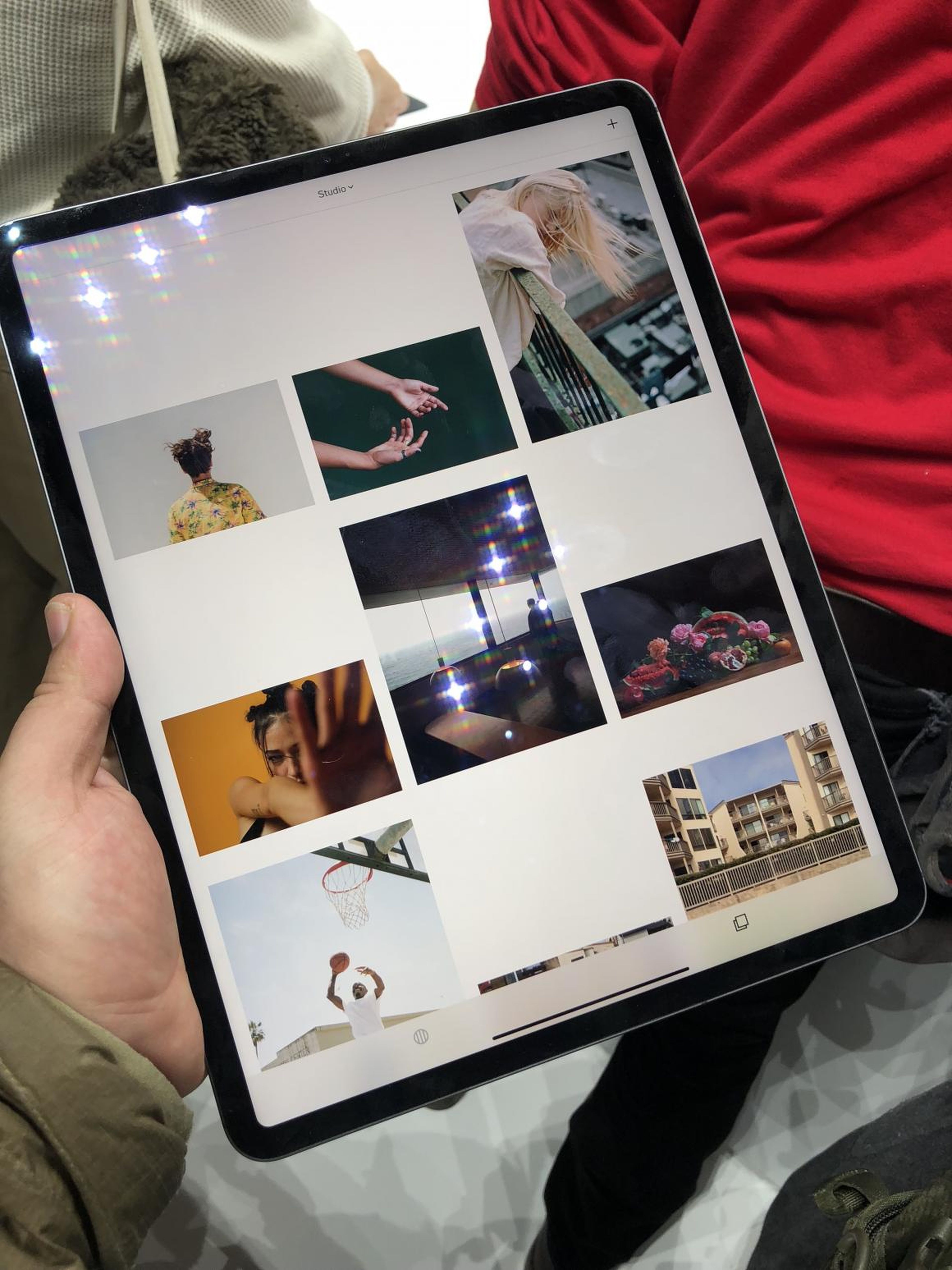 You can pack a ton of content on its 12.9" screen, though. This is VSCO, a photo app.