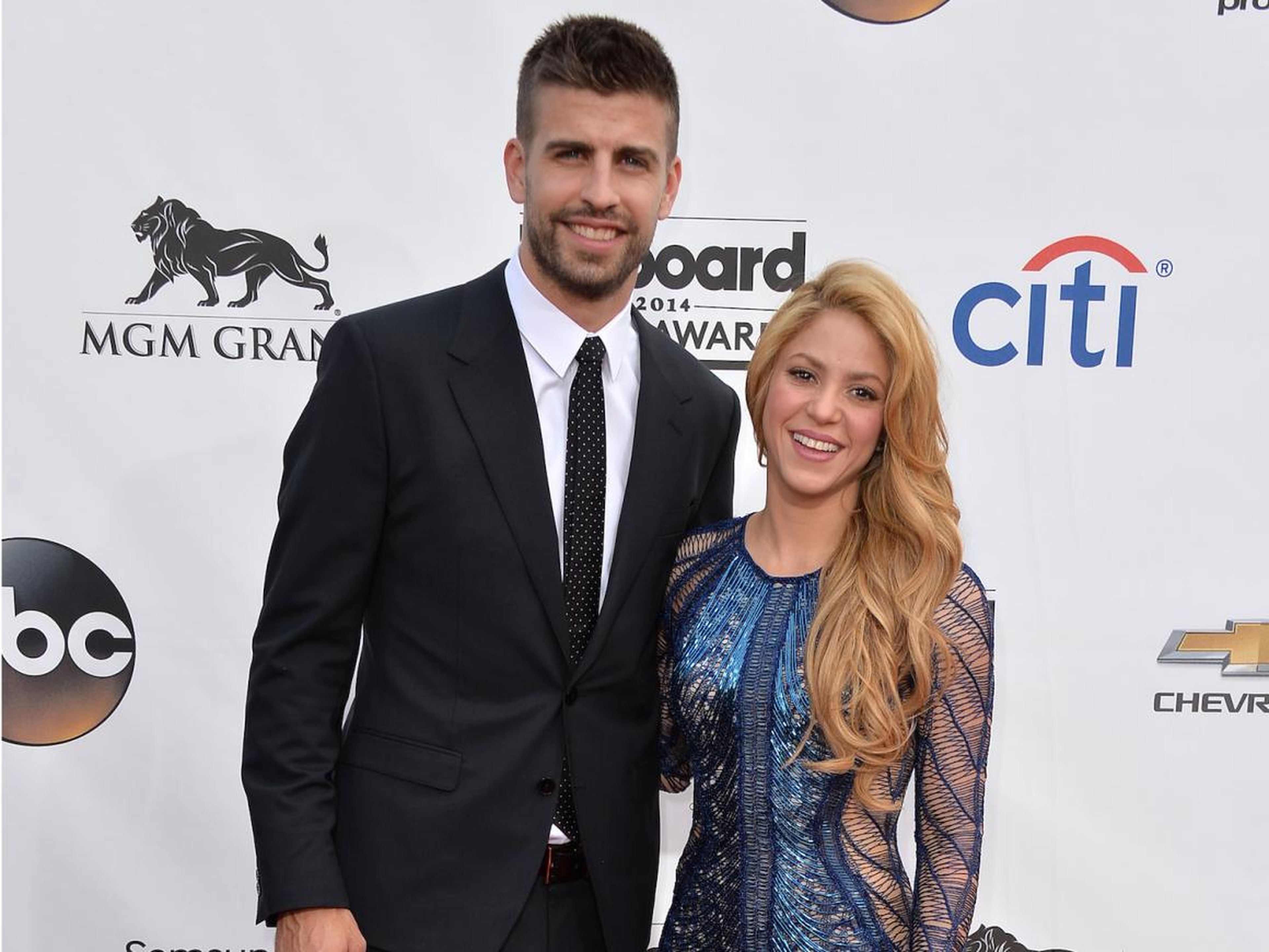 Gerard Piqué y Shakira en los Premios Billboard 2014.