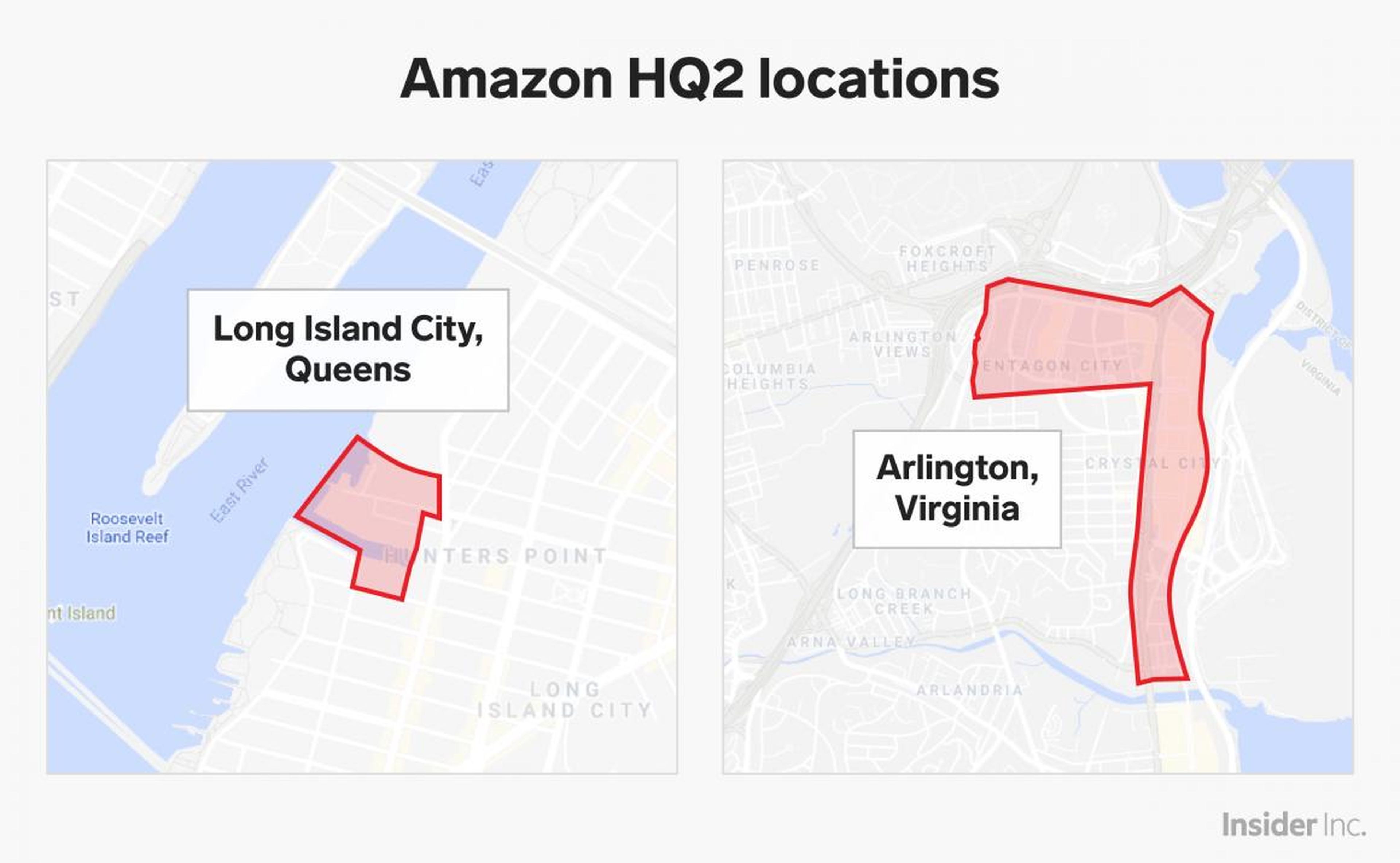 Amazon planned to split HQ2 between Long Island City and Northern Virginia.