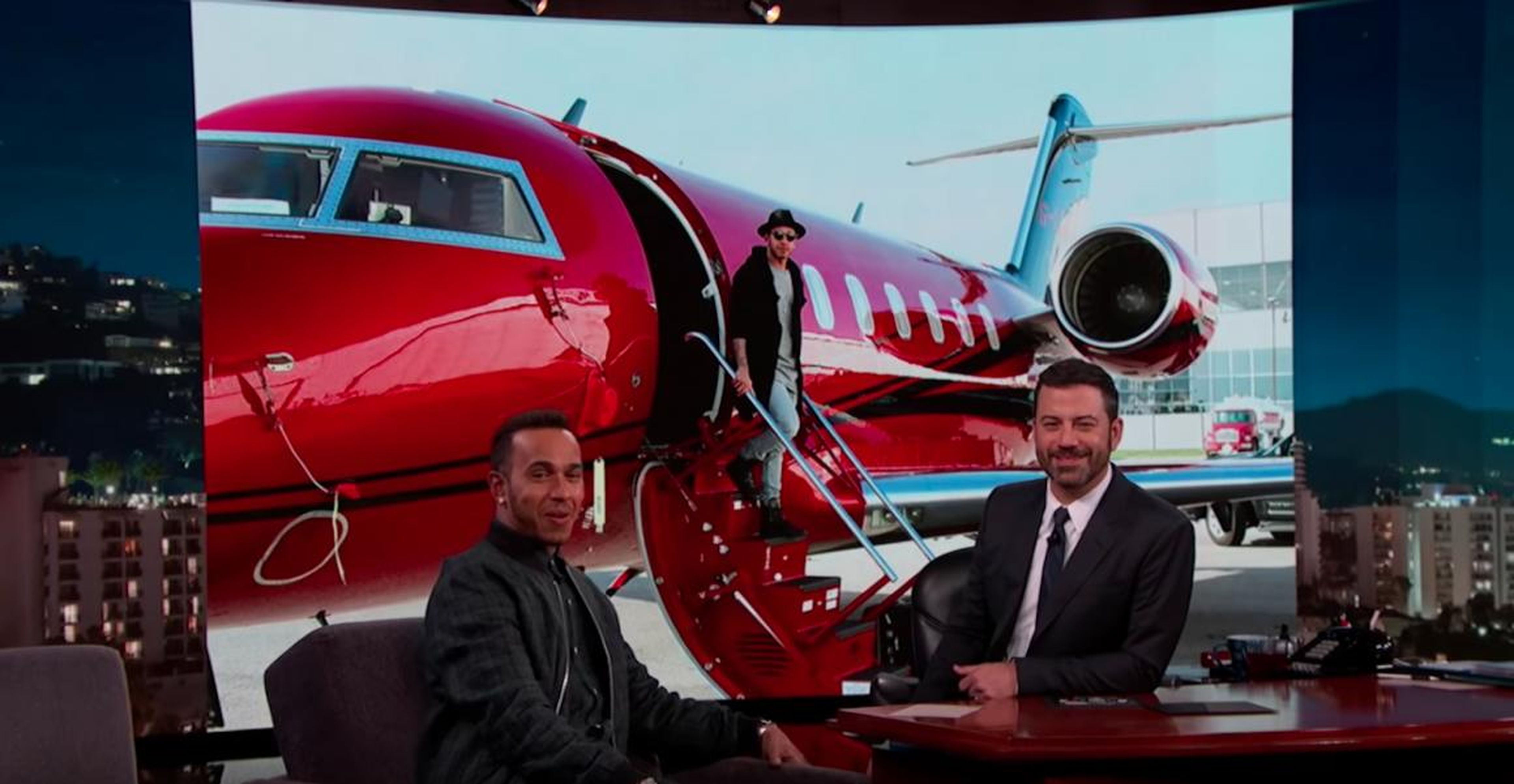 And what multi-millionaire champion would Hamilton be if he did not have his own Bombardier Challenger 605 private plane that he "pimped out" in red because white planes are just boring? He has one rule — take your shoes off after