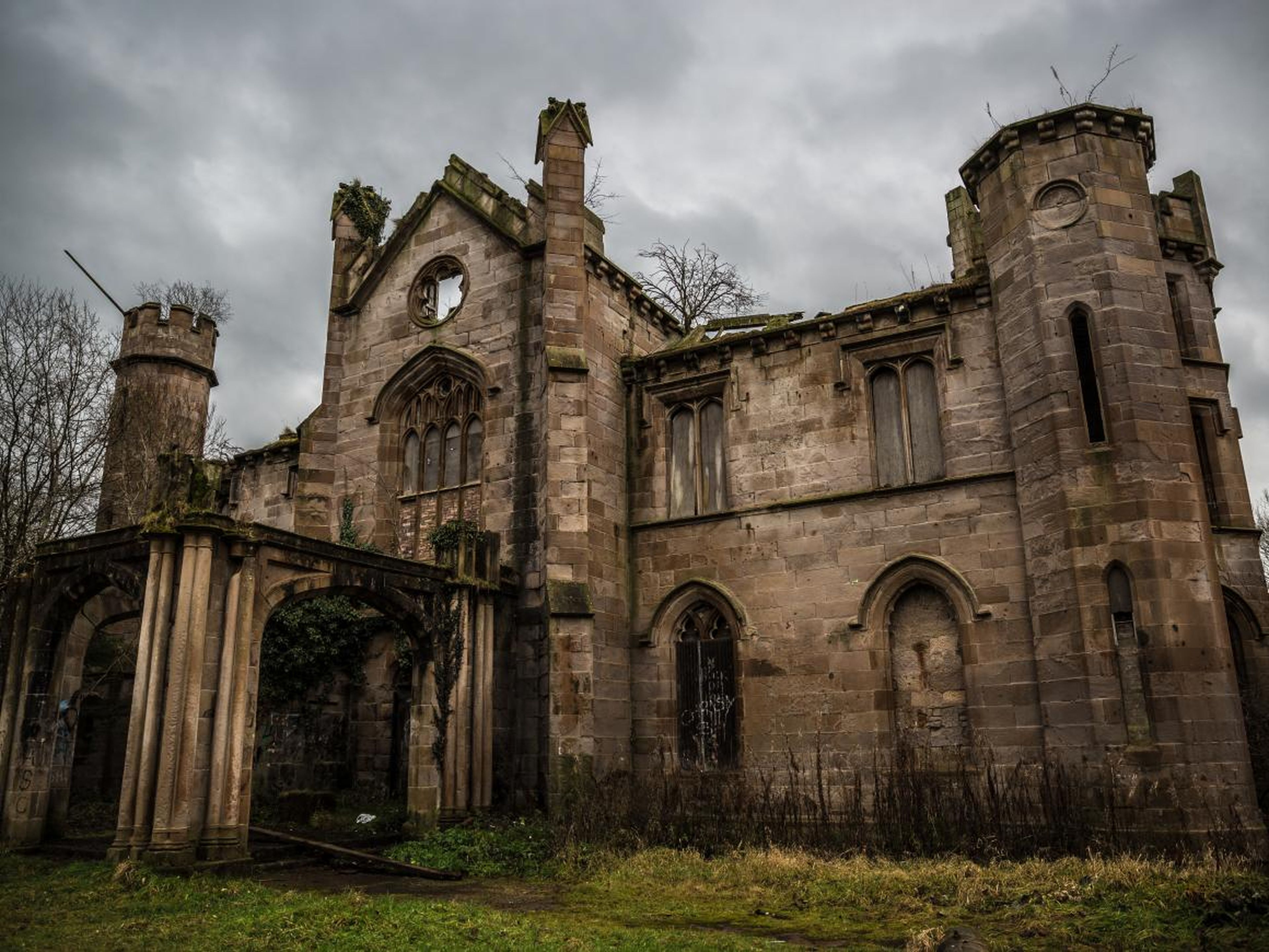 The Cambusnethan House in North Lanarkshire, Scotland, is one of the last remaining Gothic mansions in the country.