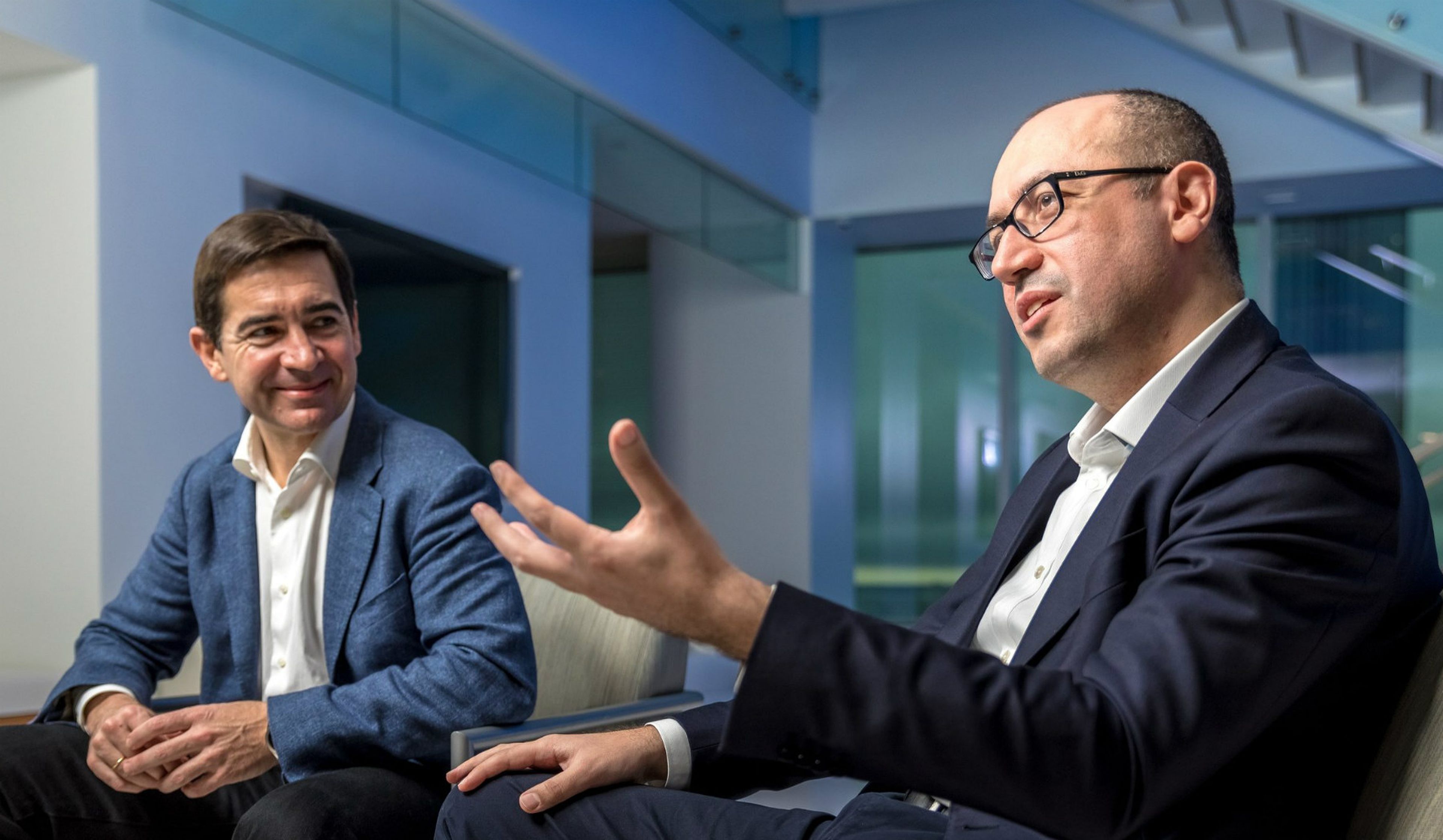 Carlos Torres, nuevo presidente de BBVA, y Onur Genç, nuevo CEO de BBVA.