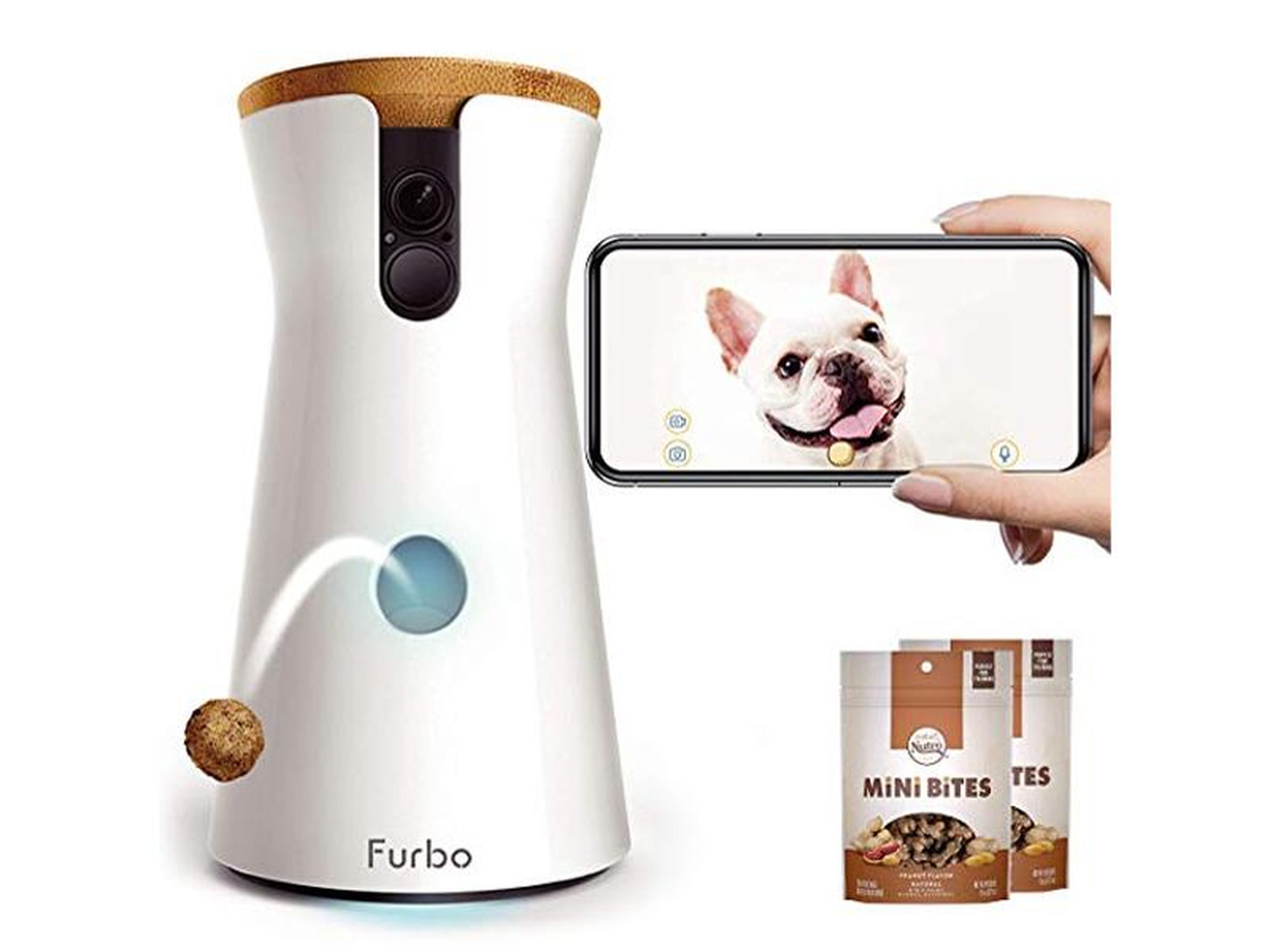Una cámara para perros que permite estar en contacto con tus cachorros y enviarles golosinas cuando estás fuera