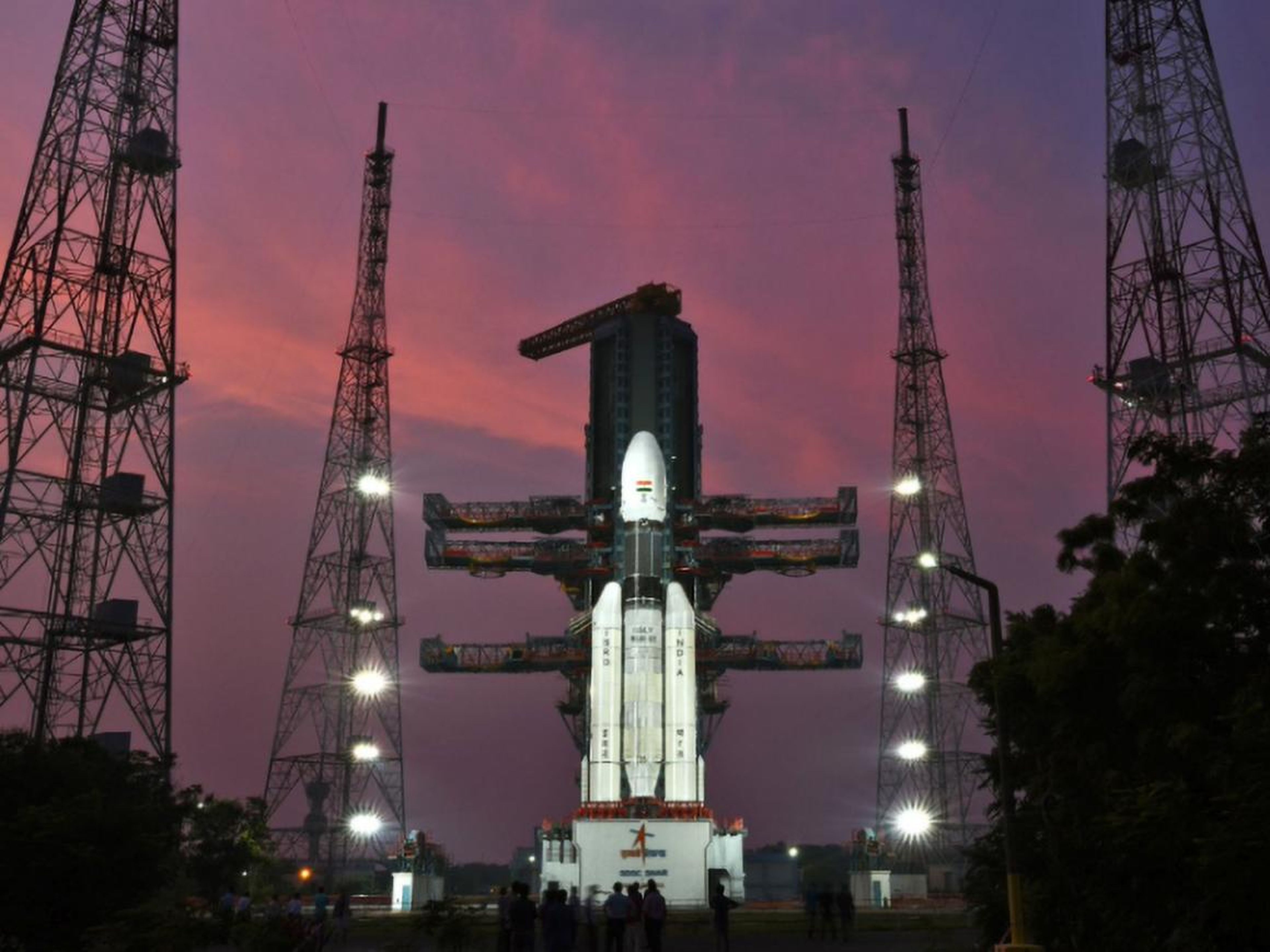 El ISRO prepara el lanzamiento del GSLV mark III, el cohete que enviará a la misión Chandrayaan-2 a la luna