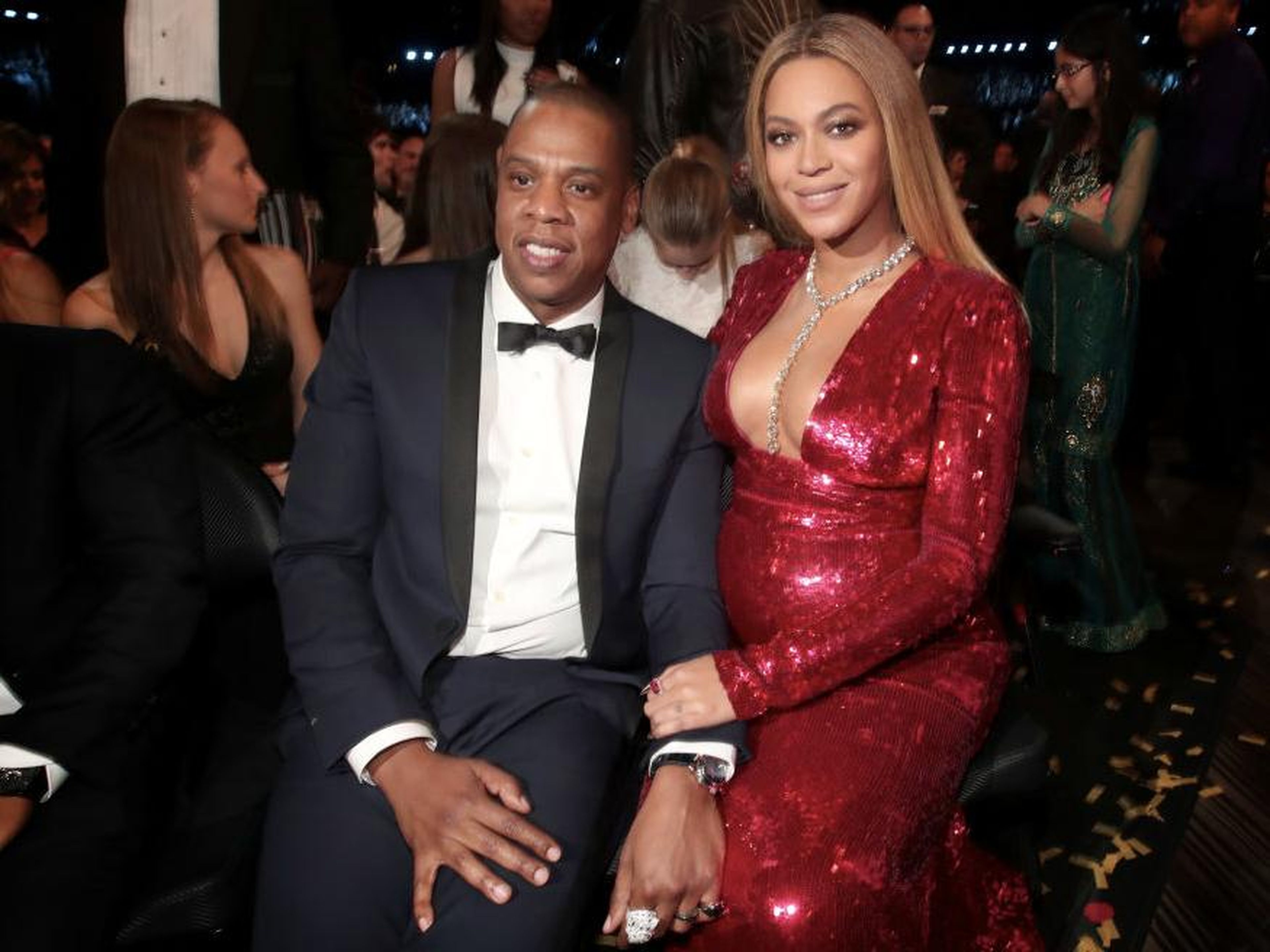 Jay-Z y Beyonce en los Premios Grammy 2017.