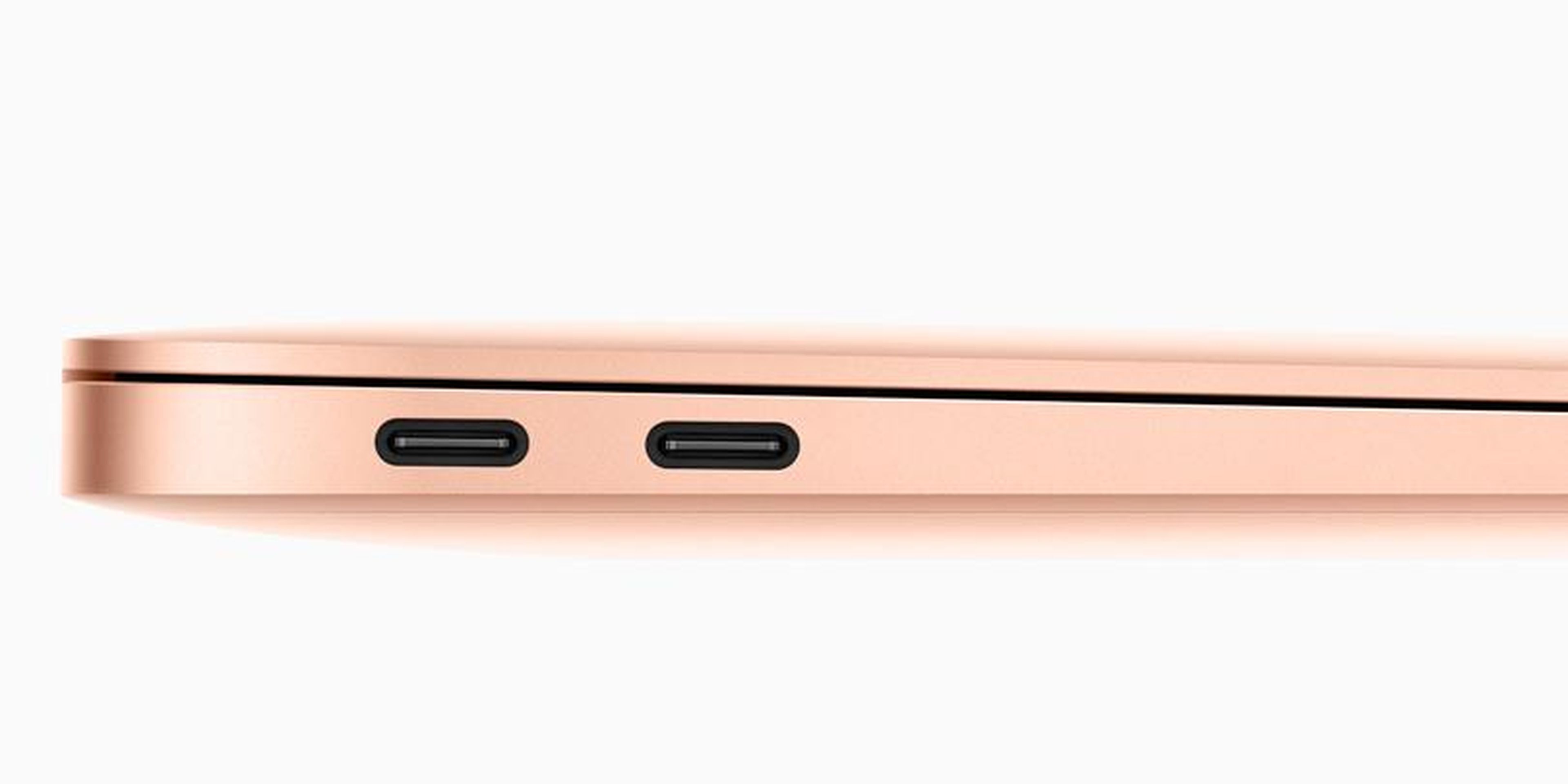 The MacBook Air and MacBook Pro have the same number of USB-C ports.