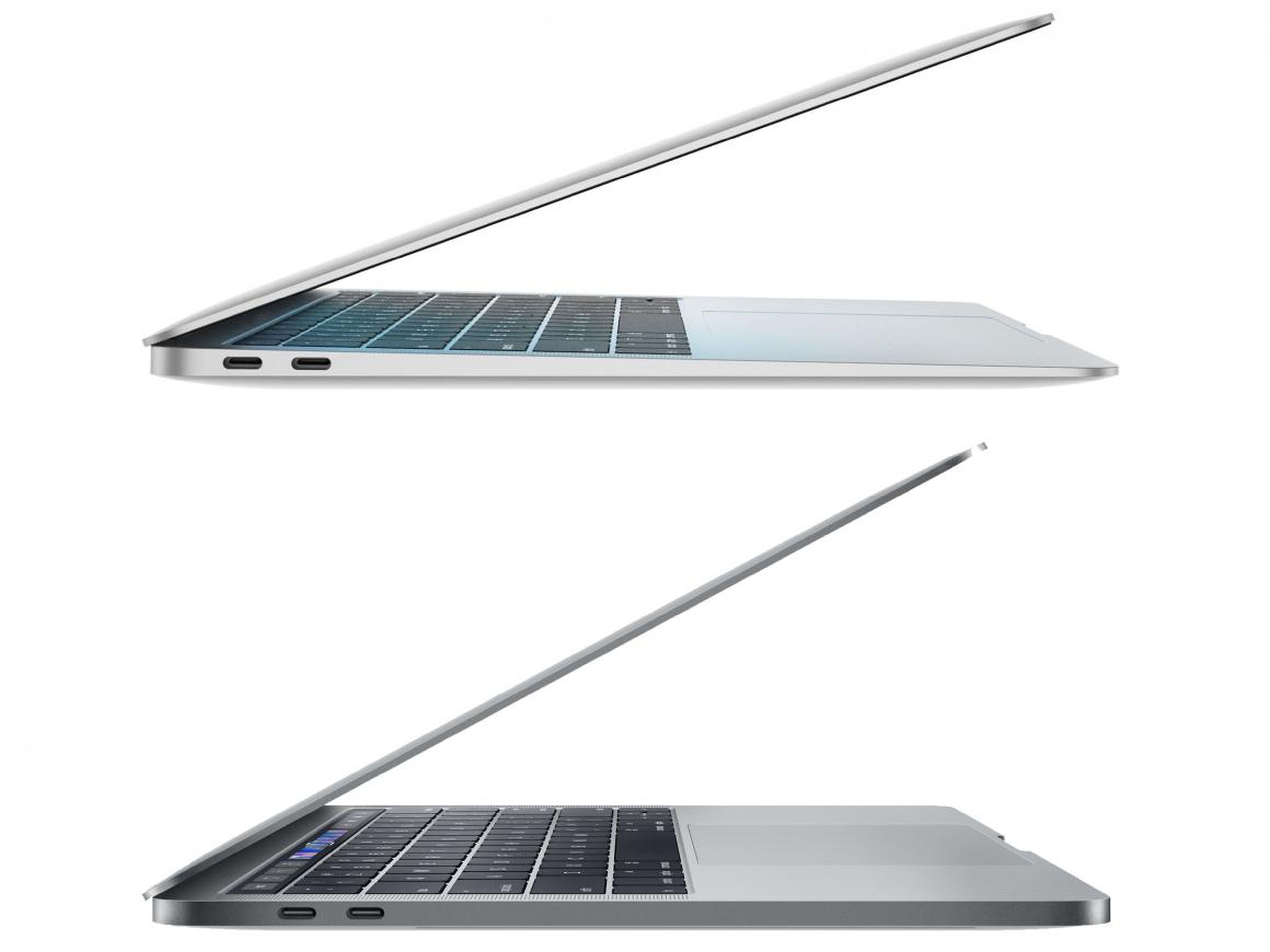 The MacBook Pro is actually slightly thinner than the MacBook Air at its thickest point.